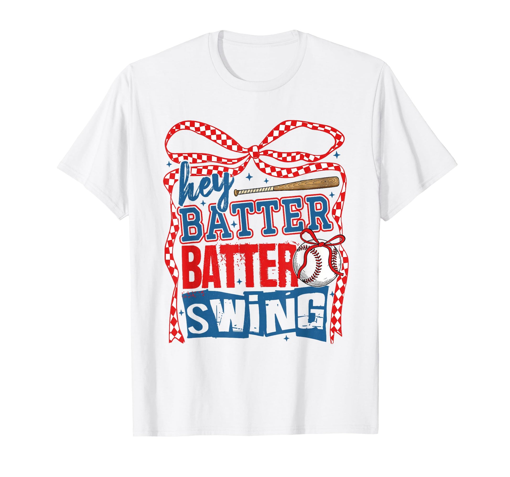 Hey Batter Batter Swing Coquette Bow T-Shirt - Trendy Graphic Men Women - T-Shirt, Sweatshirt, Hoodie