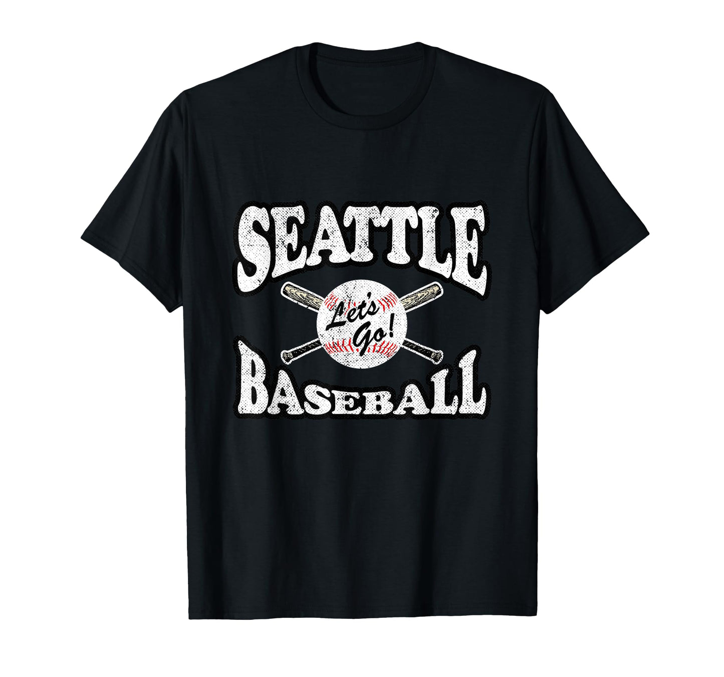 Seattle Baseball Distressed T-Shirt - Minimalist Print Unisex - T-Shirt, Sweatshirt, Hoodie