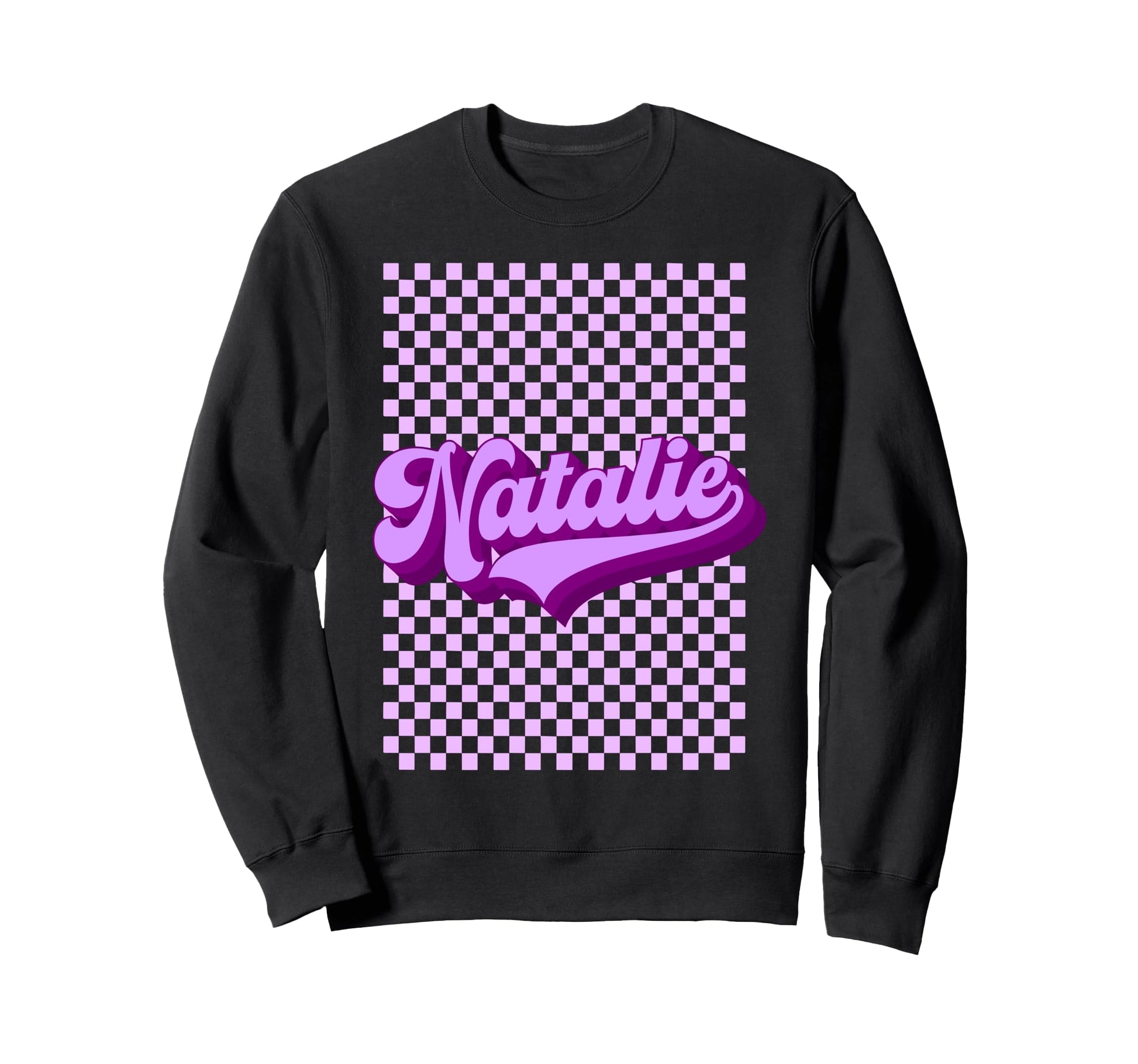 Purple Natalie Name Sweatshirt - Unique Graphic Men Women - T-Shirt, Sweatshirt, Hoodie