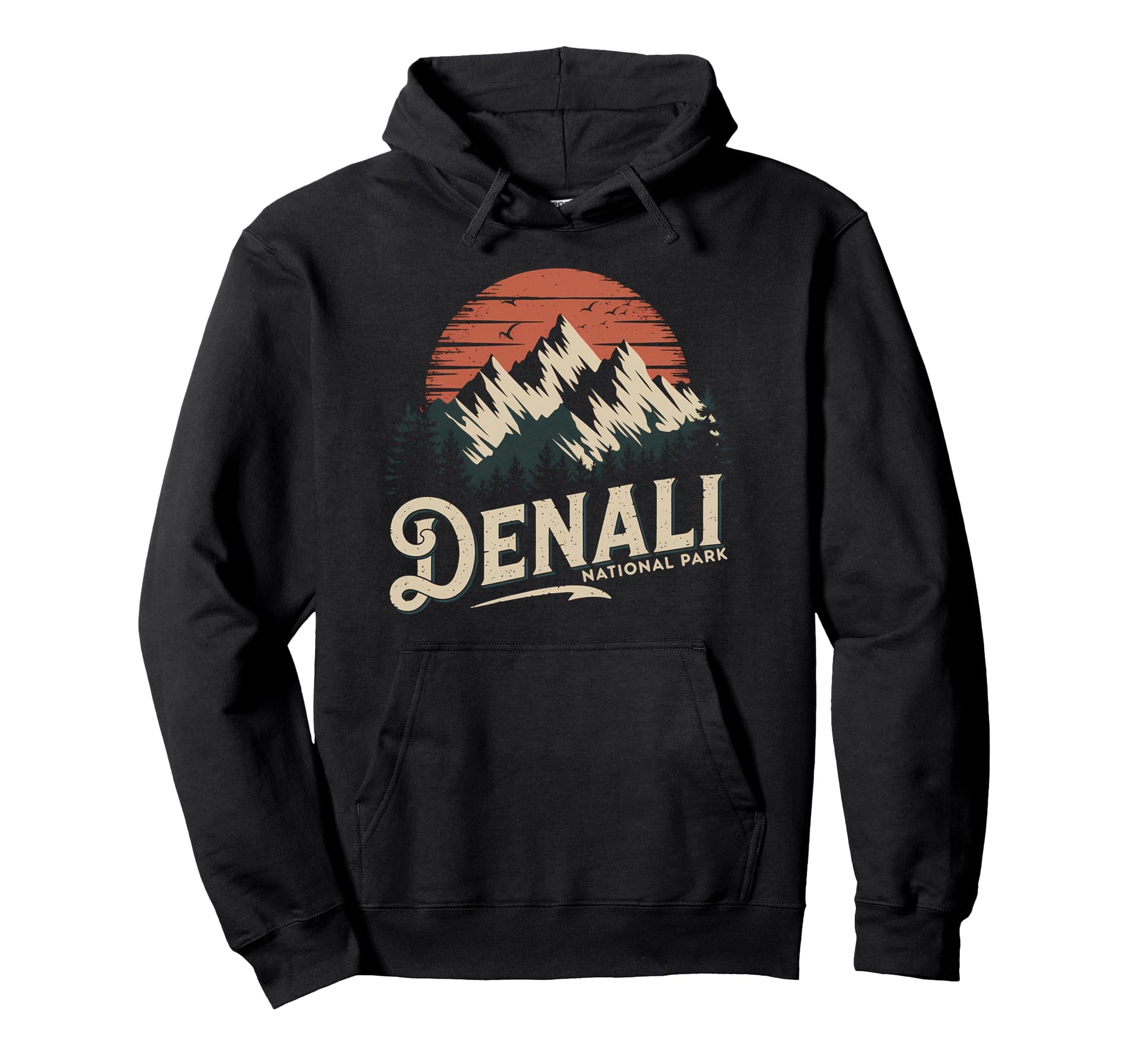 Denali Est 1917 Alaska National Park Hoodie - Trendy Graphic Unisex - T-Shirt, Sweatshirt, Hoodie