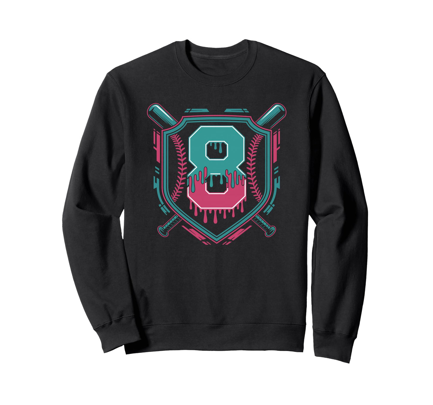 Eight Year Old Baseball Birthday Sweatshirt - Novelty Apparel for Adults - T-Shirt, Sweatshirt, Hoodie