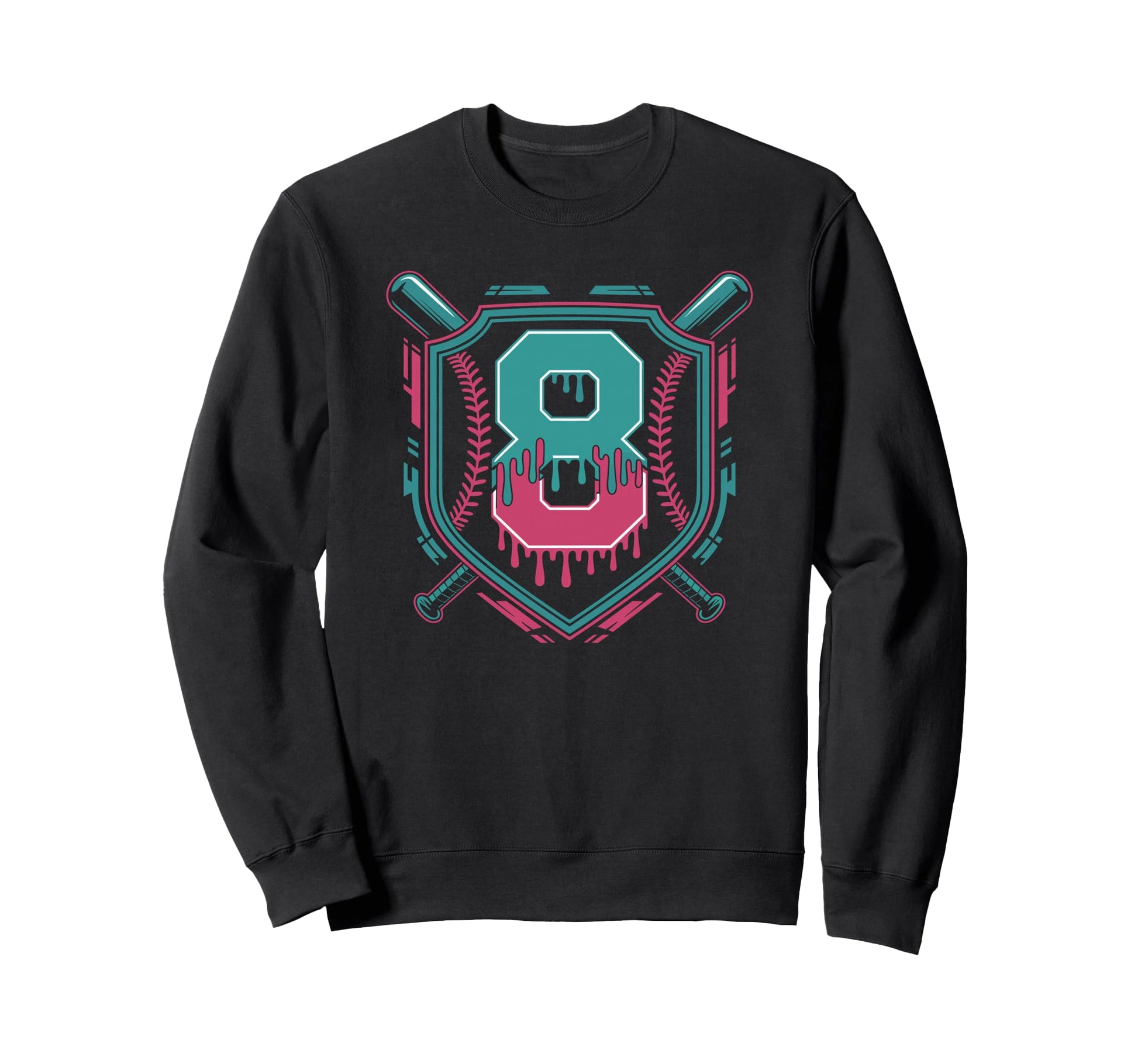 Eight Year Old Baseball Birthday Sweatshirt - Novelty Apparel for Adults - T-Shirt, Sweatshirt, Hoodie