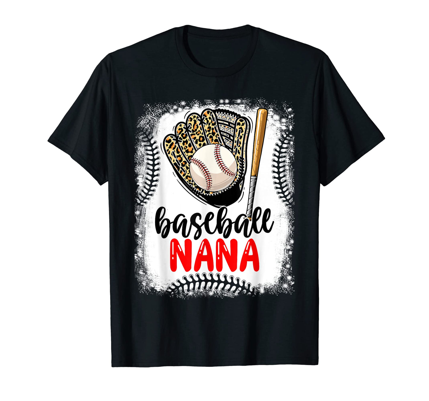 Leopard Baseball Nana Game Day From T-Shirt - Unique Graphic Unisex - T-Shirt, Sweatshirt, Hoodie