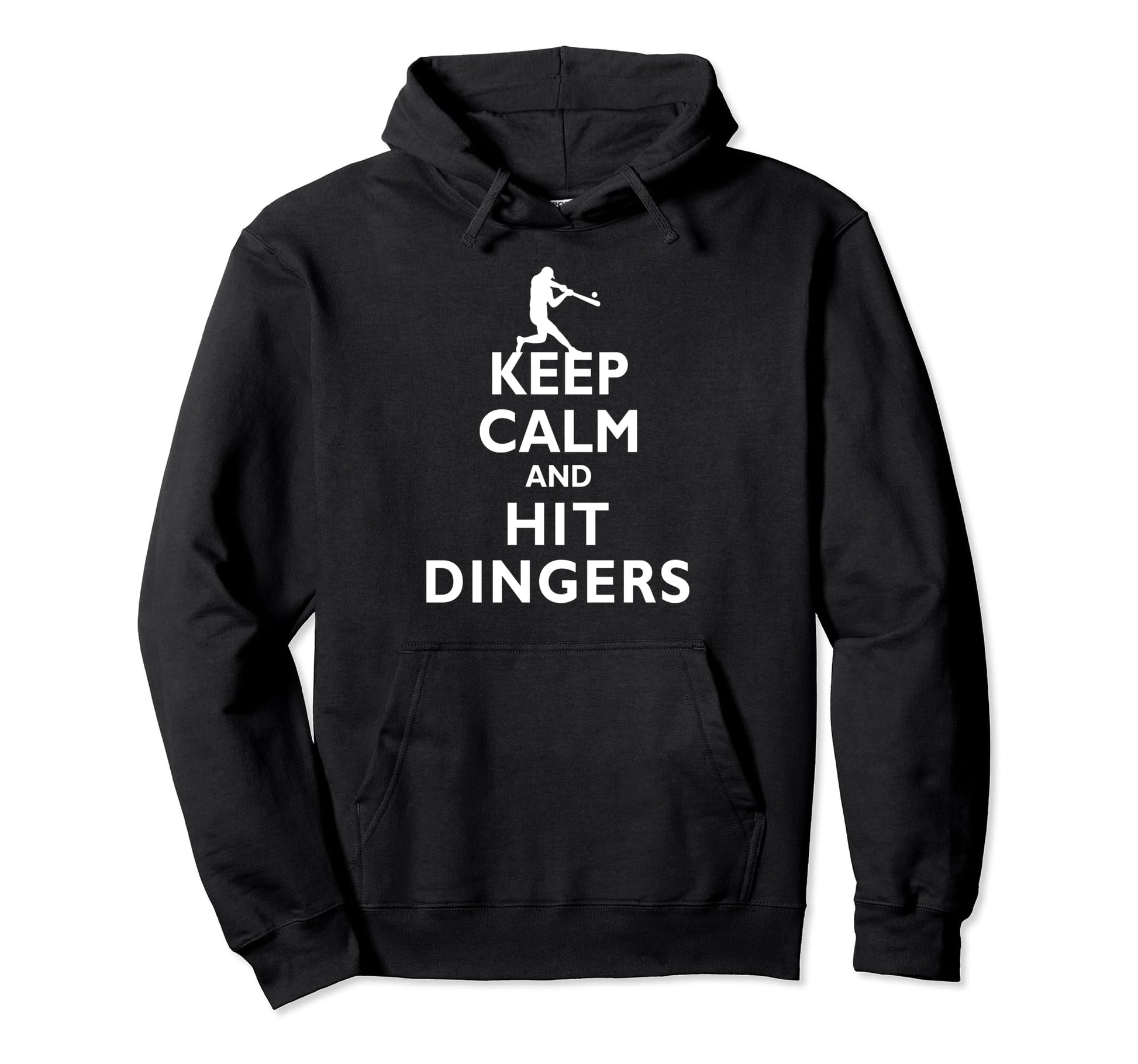 Keep Calm And Hit Dingers Funny Hoodie - Minimalist Print Men Women - T-Shirt, Sweatshirt, Hoodie