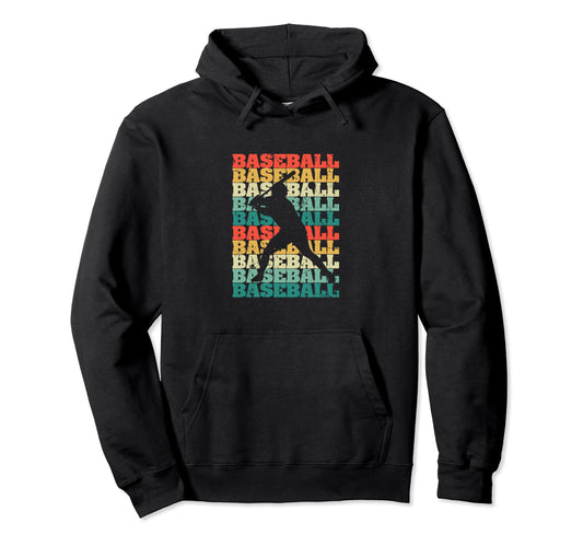 Baseball 70S 80S Old School Sunset Hoodie - Unique Graphic for Adults - T-Shirt, Sweatshirt, Hoodie