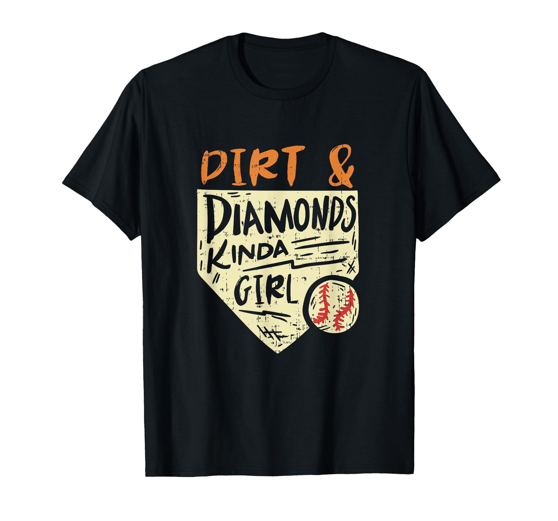 Fun Softball Baseball Dirt Diamonds T-Shirt - Unique Graphic Men Women - T-Shirt, Sweatshirt, Hoodie