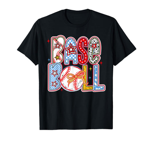 Baseball Coquette Bow Baseball Mom T-Shirt - Streetwear Style Men Women - T-Shirt, Sweatshirt, Hoodie