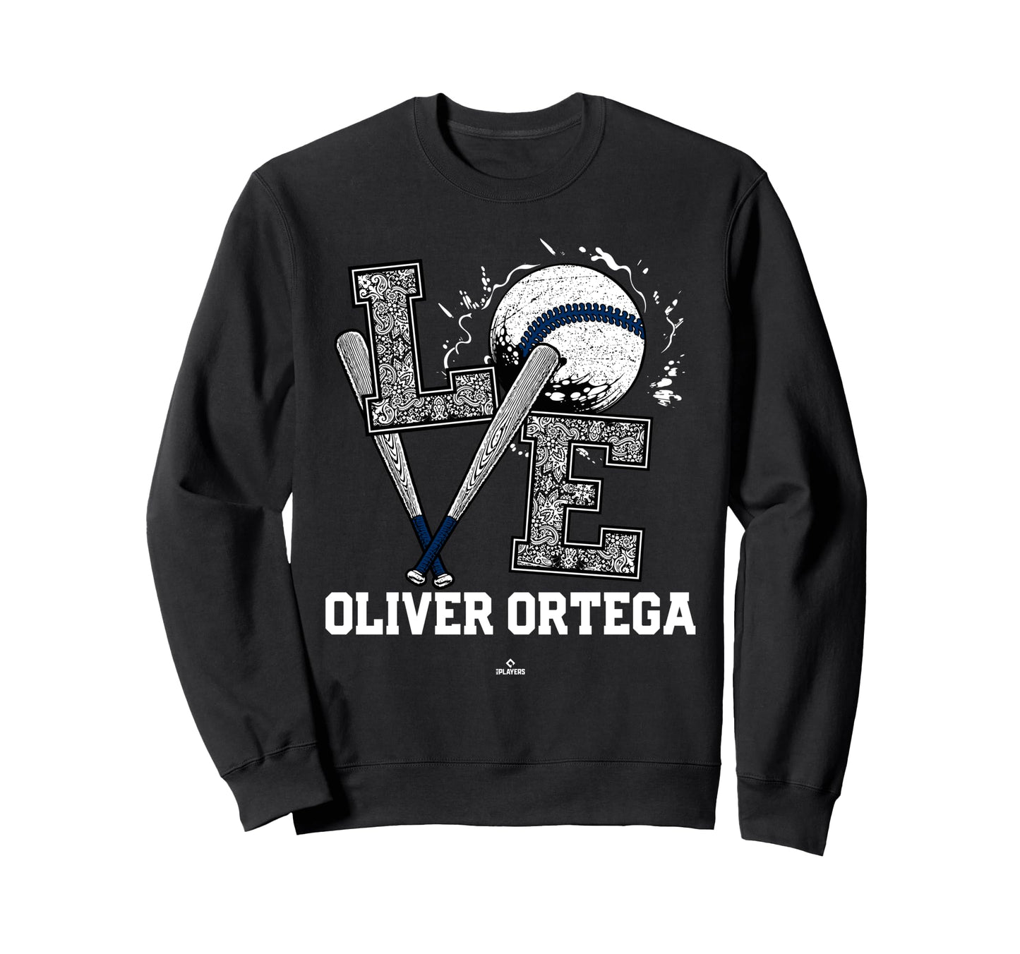 Distressed Baseball Love Oliver Sweatshirt - Aesthetic Graphic Unisex - T-Shirt, Sweatshirt, Hoodie