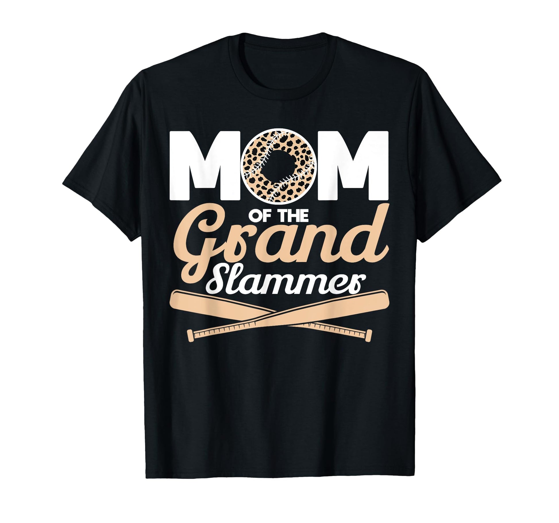 Mom Grand Slammer Leopard Baseball Mom T-Shirt - Aesthetic Graphic Unisex - T-Shirt, Sweatshirt, Hoodie