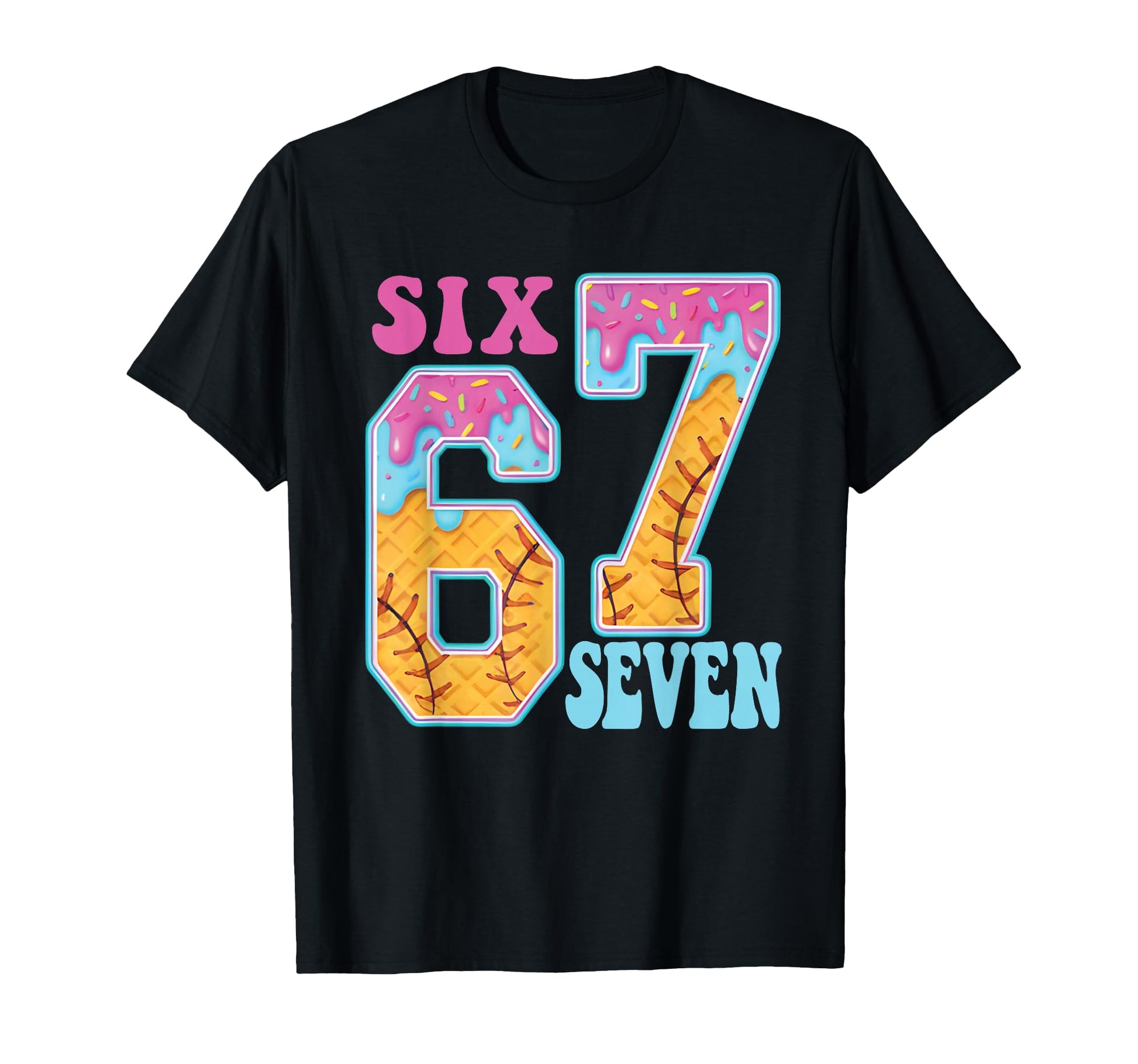Six Seven Drip Baseball Player T-Shirt - Aesthetic Graphic Men Women - T-Shirt, Sweatshirt, Hoodie