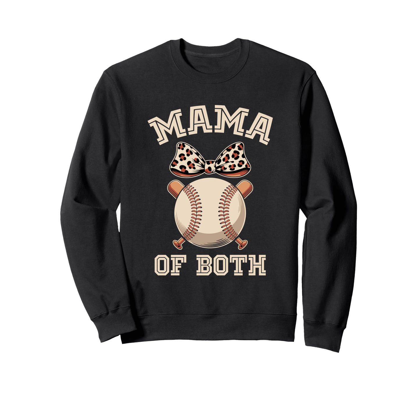 Leopard Mothers Day Mama Mom Both Sweatshirt - Unique Graphic Unisex - T-Shirt, Sweatshirt, Hoodie