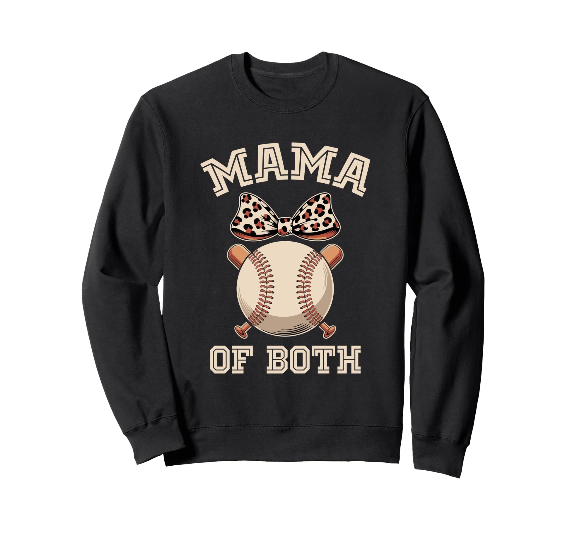 Leopard Mothers Day Mama Mom Both Sweatshirt - Unique Graphic Unisex - T-Shirt, Sweatshirt, Hoodie