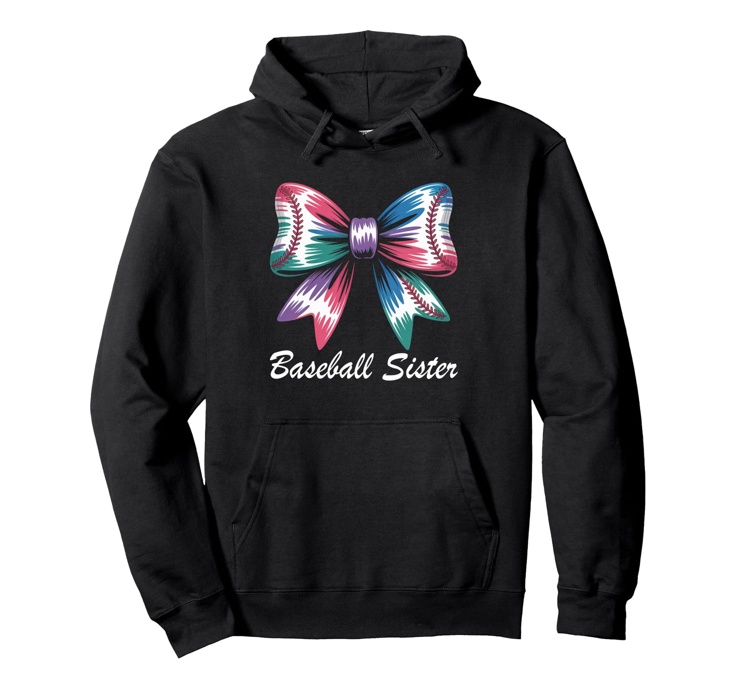 Baseball Sister Coquette Bow Biggest Hoodie - Novelty Apparel Men Women - T-Shirt, Sweatshirt, Hoodie
