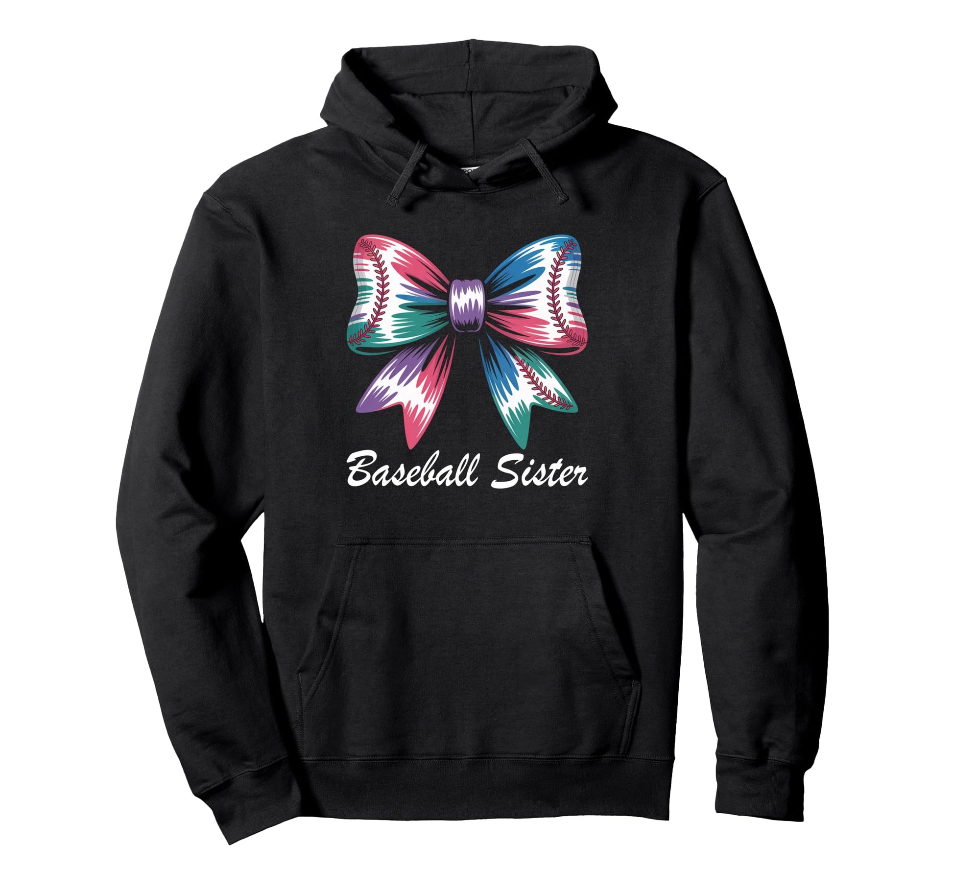 Baseball Sister Coquette Bow Biggest Hoodie - Novelty Apparel Men Women - T-Shirt, Sweatshirt, Hoodie