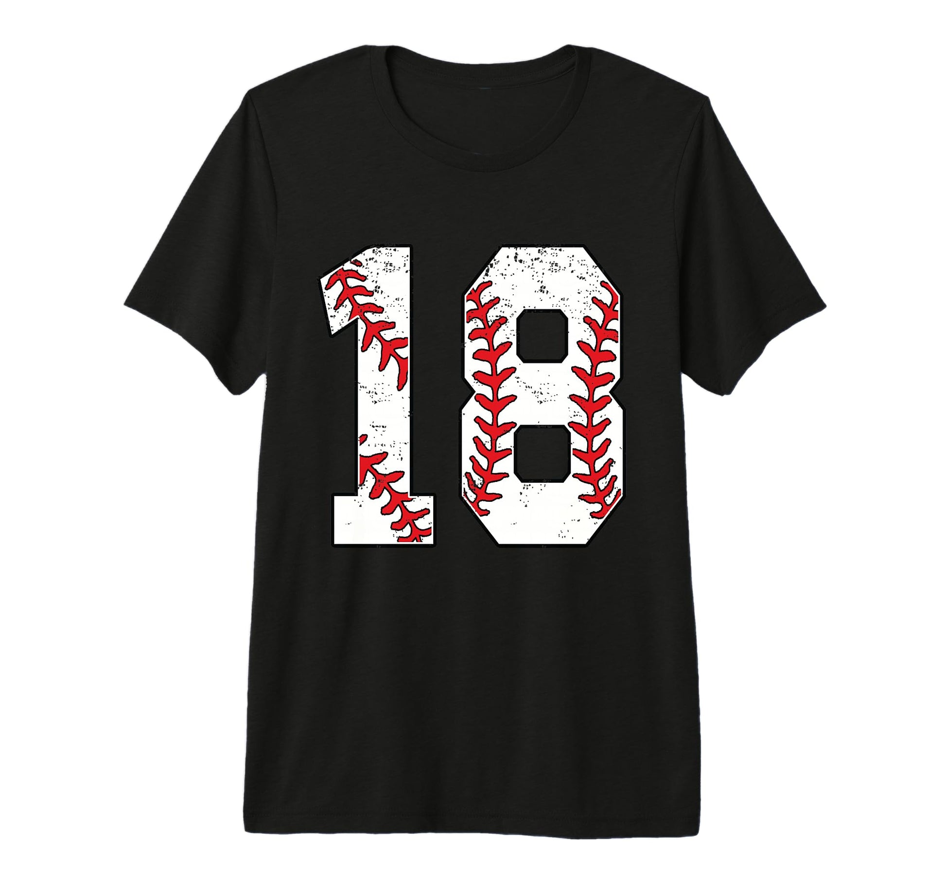 Number 18 Baseball 18 Jersey Number T-Shirt - Streetwear Style for Adults - T-Shirt, Sweatshirt, Hoodie