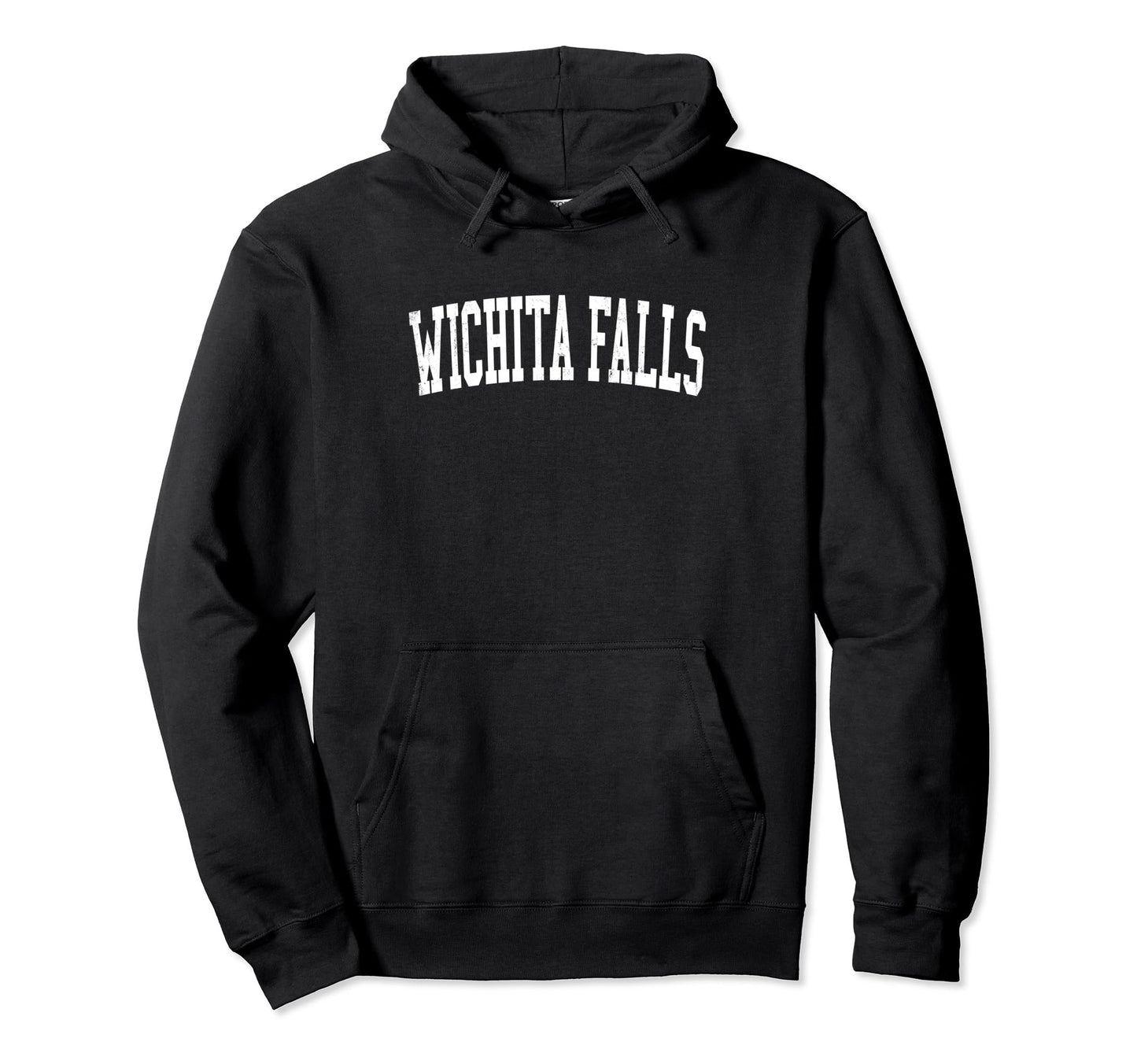 Wichita Ks Distressed White Varsity Hoodie - Streetwear Style for Adults - T-Shirt, Sweatshirt, Hoodie