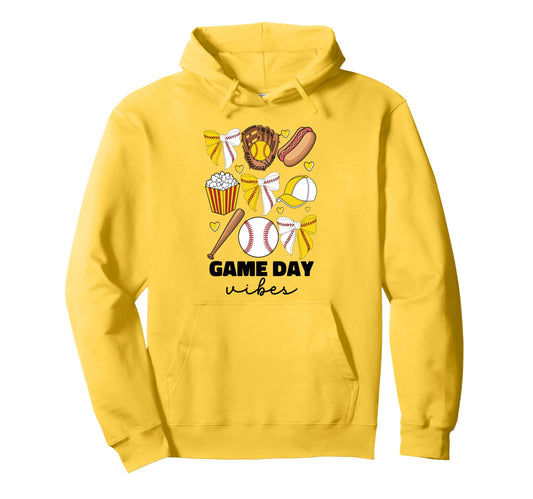 Baseball And Softball Mom Game Day Hoodie - Minimalist Print Men Women - T-Shirt, Sweatshirt, Hoodie