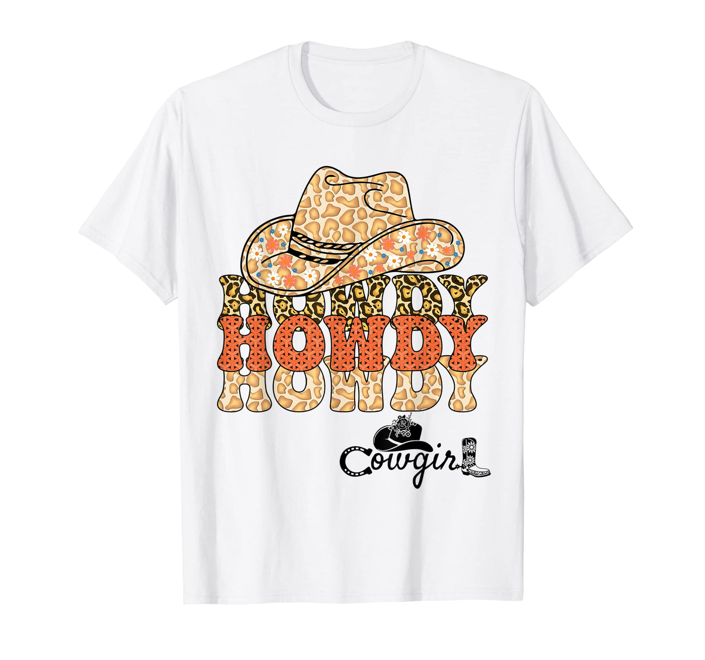 White Howdy Rodeo Western Cowgirl T-Shirt - Streetwear Style for Adults - T-Shirt, Sweatshirt, Hoodie