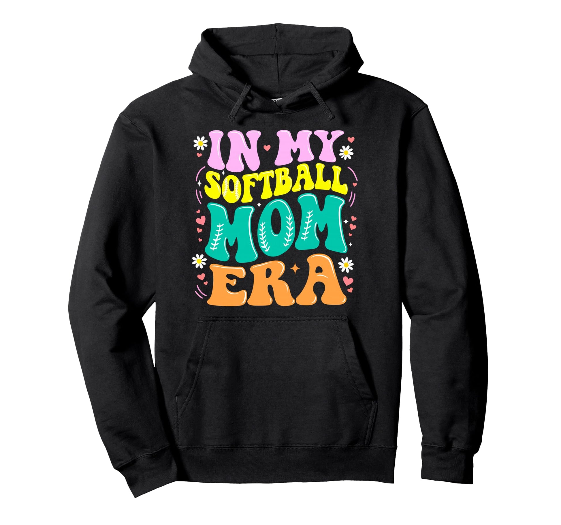 My Softball Mom Era Softball Mama Hoodie - Casual Everyday Wear for Adults - T-Shirt, Sweatshirt, Hoodie