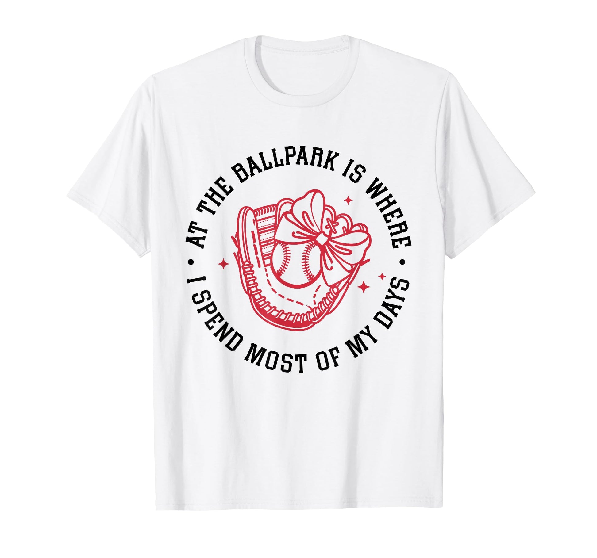Ballpark Bow Coquette Ribbon T-Shirt - Streetwear Style for Adults - T-Shirt, Sweatshirt, Hoodie