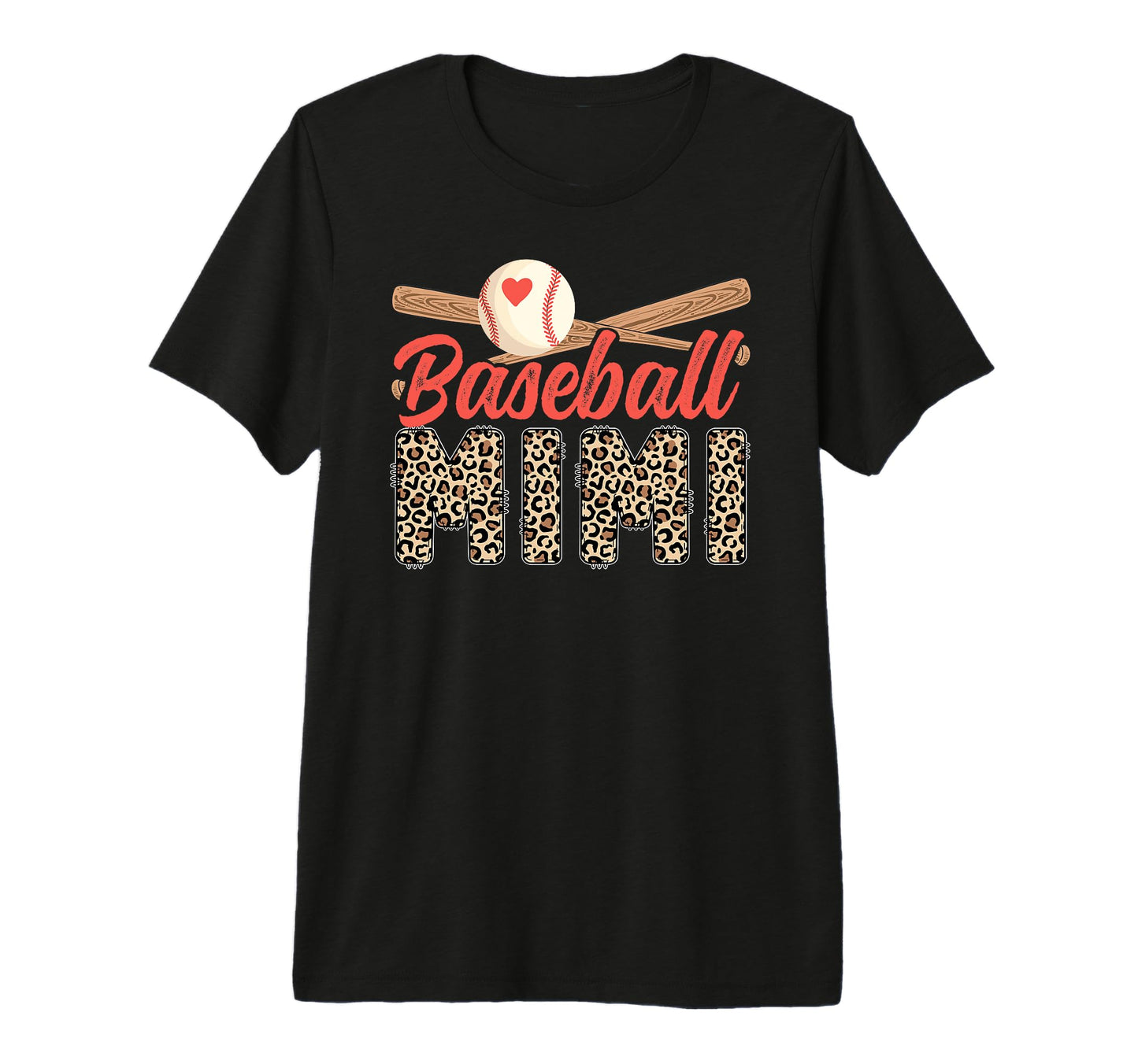 Baseball Mimi Leopard Mimi Baseball T-Shirt - Aesthetic Graphic for Adults - T-Shirt, Sweatshirt, Hoodie