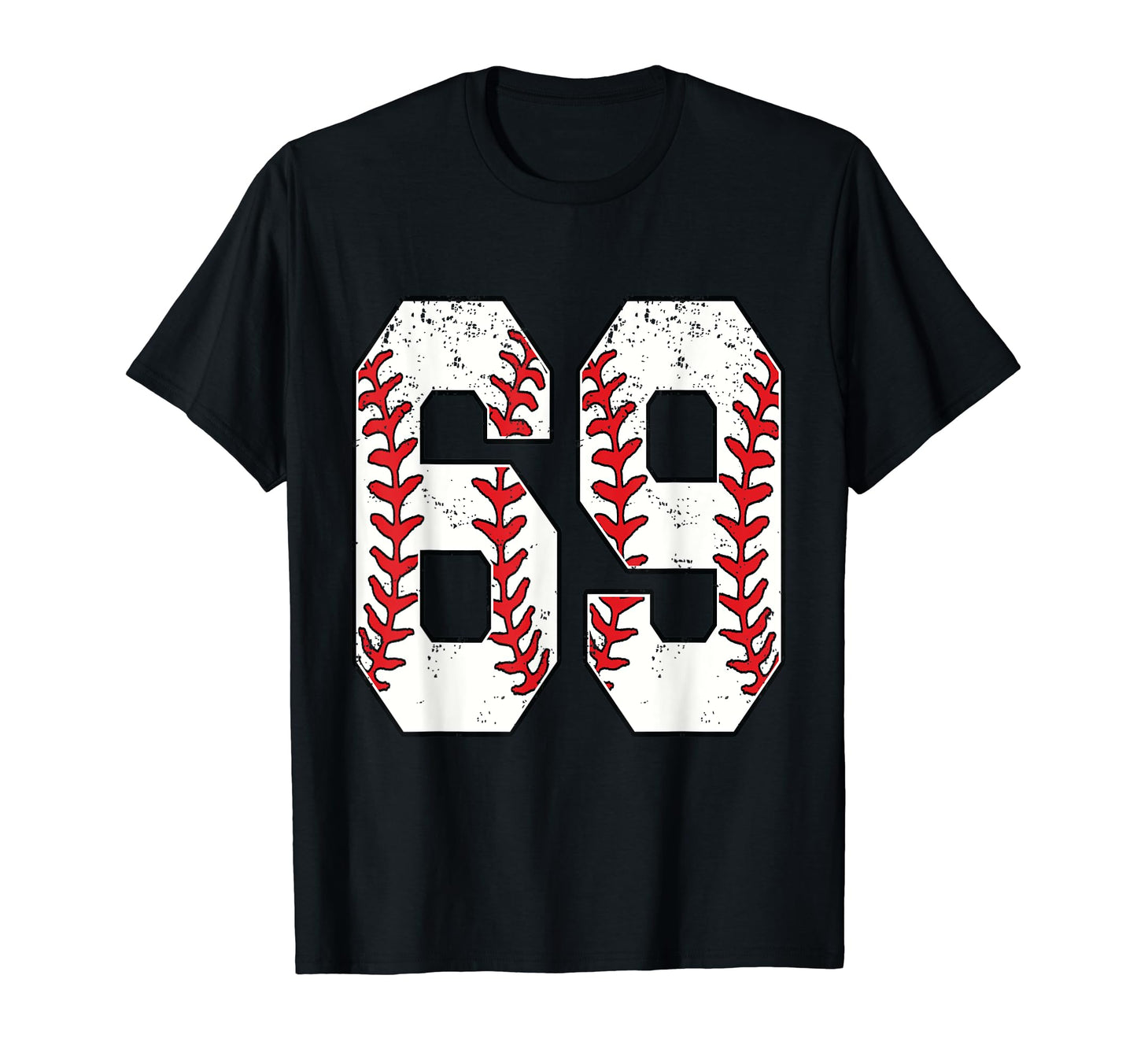 Number 69 Baseball 69 Jersey Number T-Shirt - Minimalist Print for Adults - T-Shirt, Sweatshirt, Hoodie