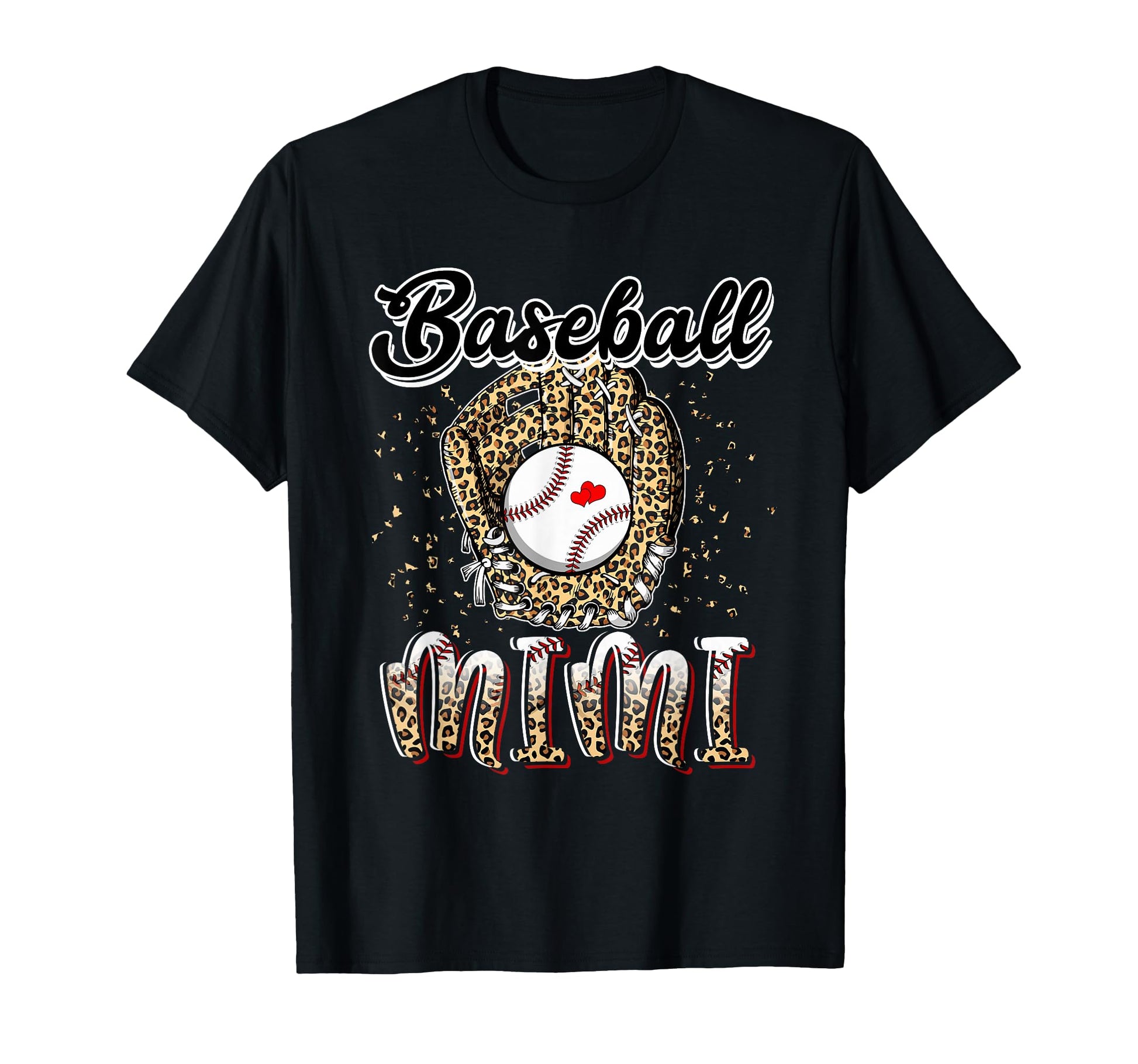 Baseball Mimi Leopard Game Day Baseball T-Shirt - Unique Graphic Men Women - T-Shirt, Sweatshirt, Hoodie