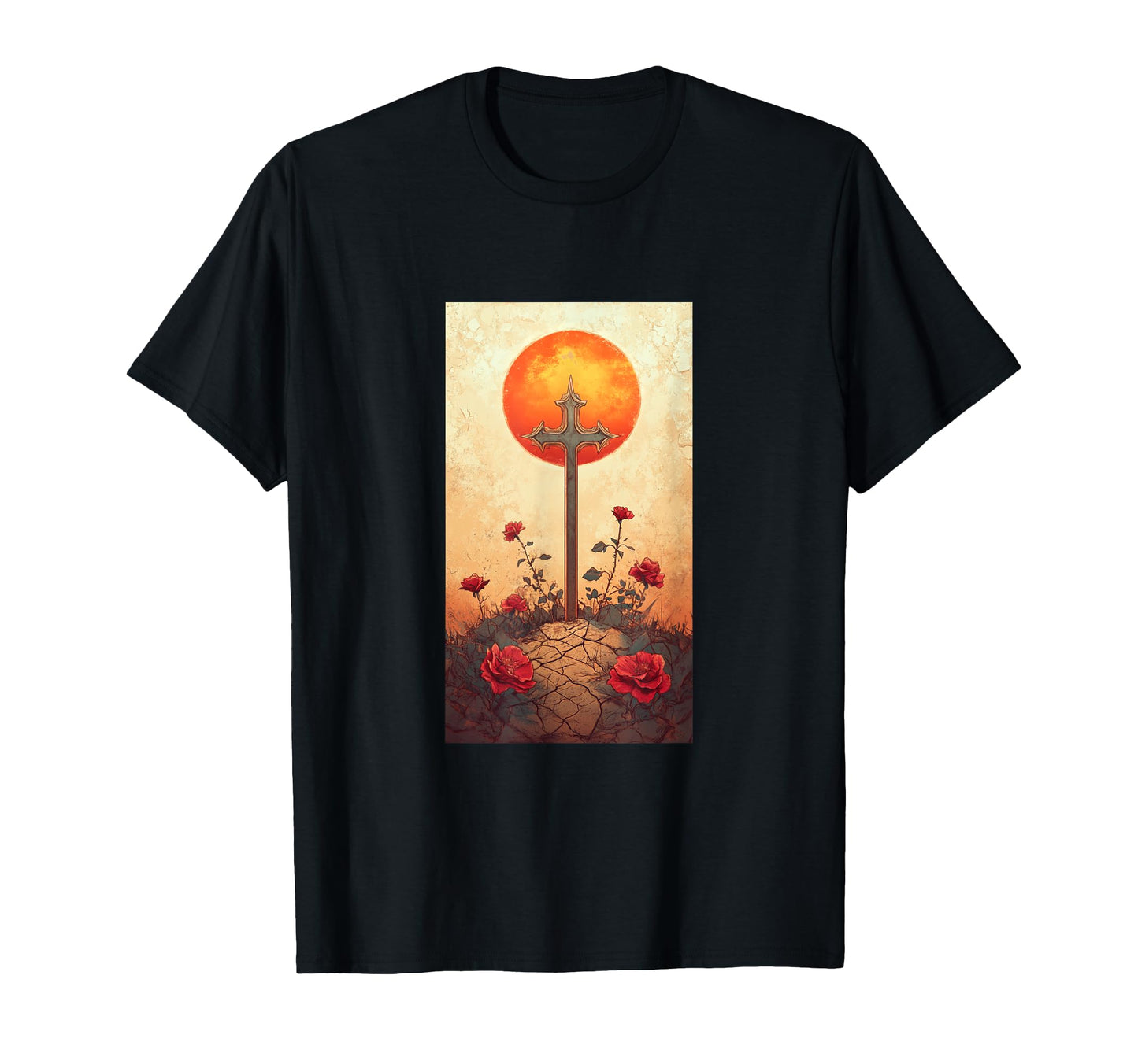 Gothic Cross Grunge Aesthetic Y2K T-Shirt - Casual Everyday Wear Unisex - T-Shirt, Sweatshirt, Hoodie