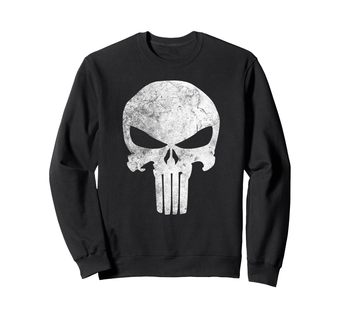 Marvel Punisher Skull Symbol Distressed Sweatshirt - Graphic Print Unisex - T-Shirt, Sweatshirt, Hoodie