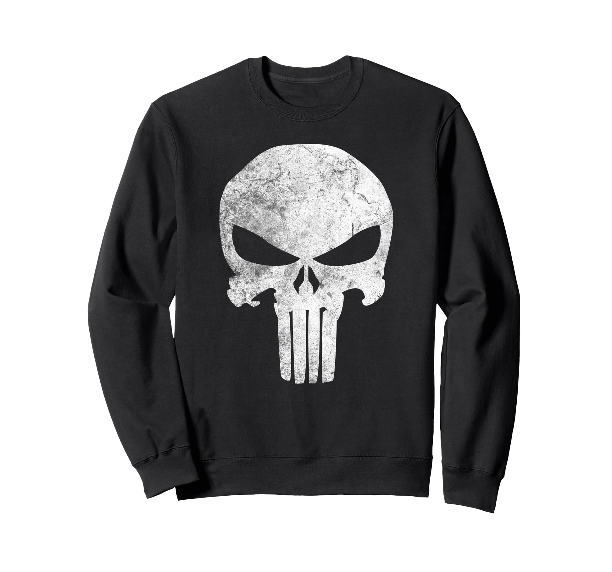 Marvel Punisher Skull Symbol Distressed Sweatshirt - Graphic Print Unisex - T-Shirt, Sweatshirt, Hoodie