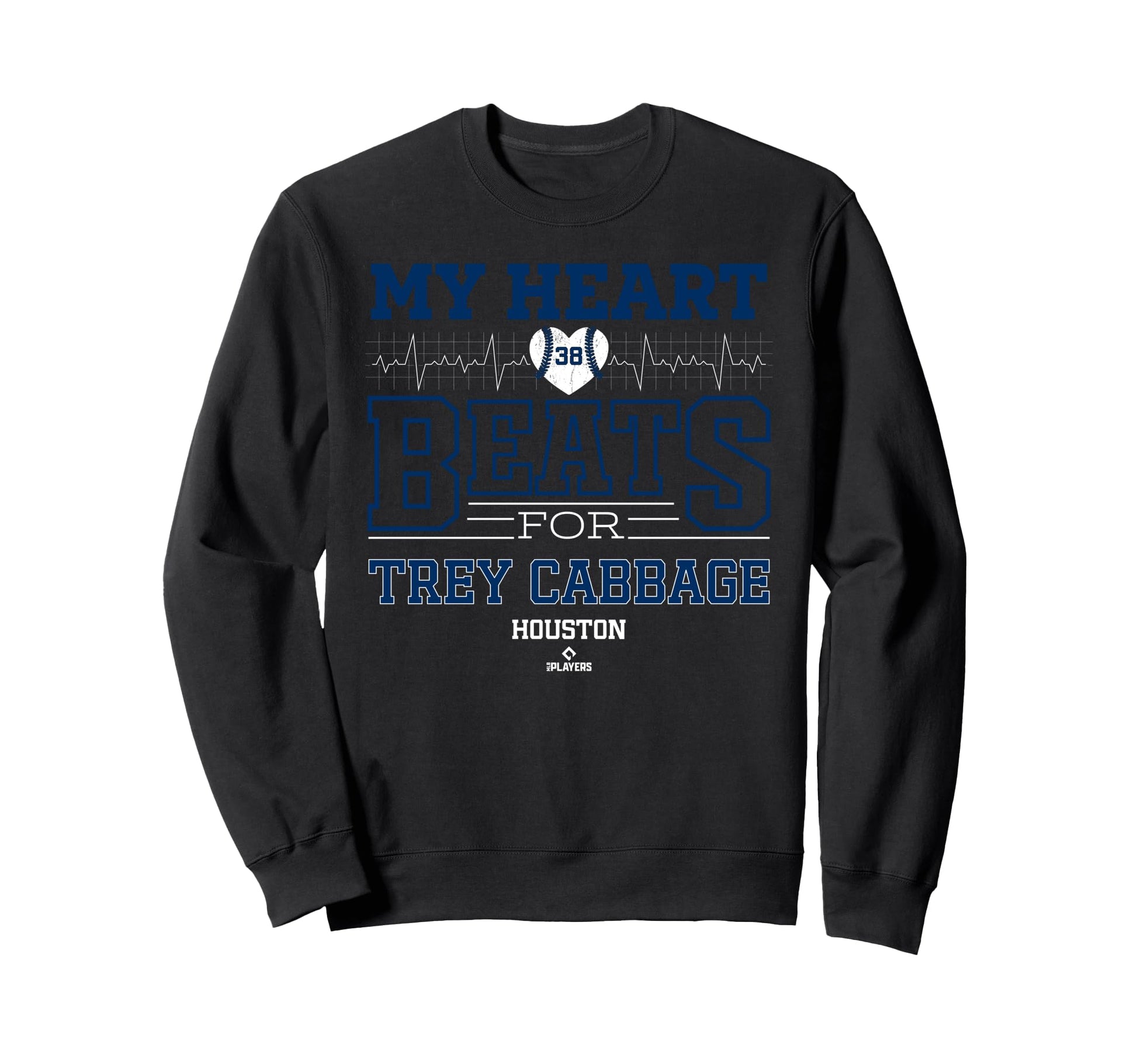 My Heart Beats Trey Cabbage Houston Sweatshirt - Trendy Graphic for Adults - T-Shirt, Sweatshirt, Hoodie