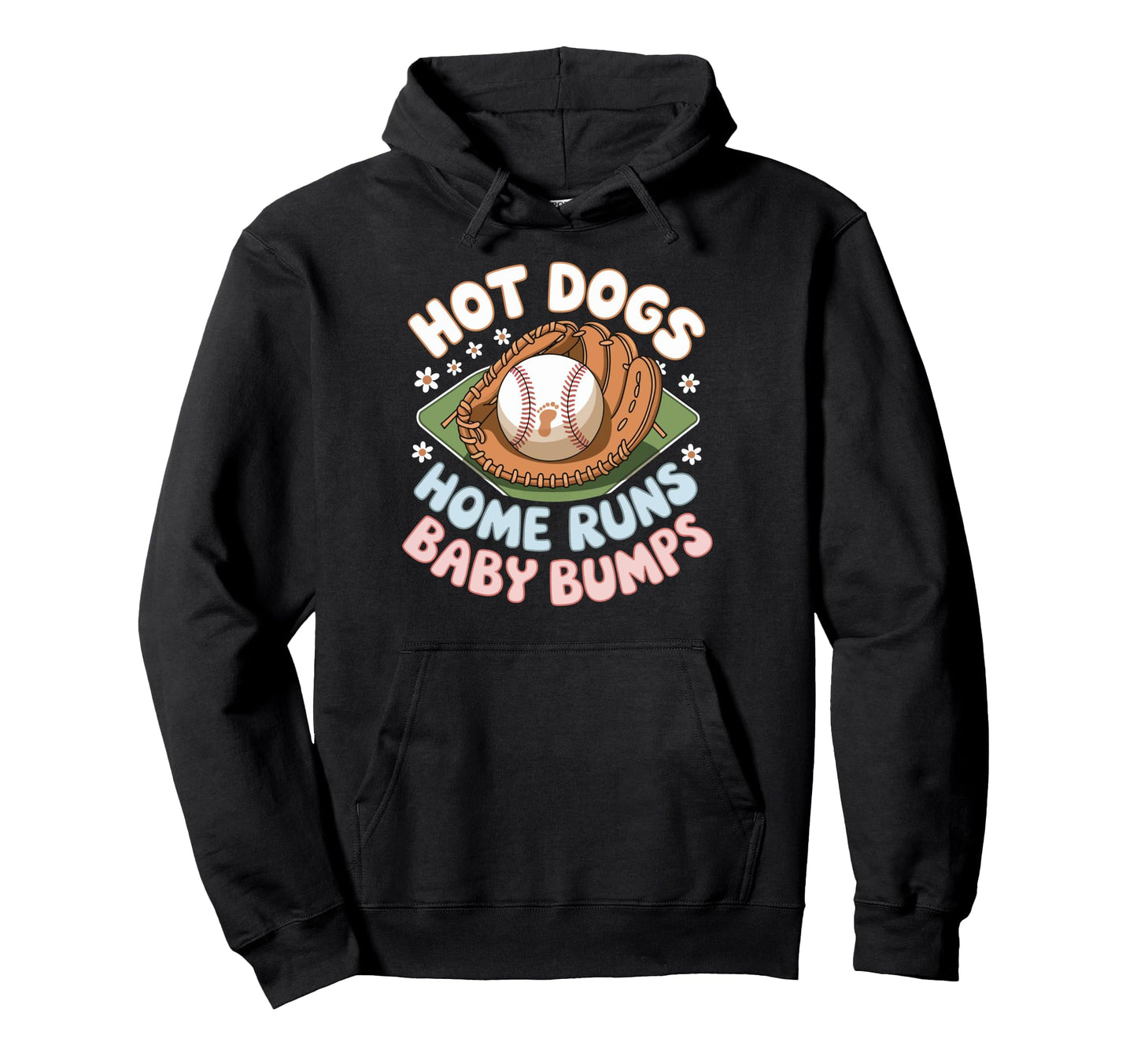 Hot Dogs Home Runs Bumps Hoodie - Trendy Graphic for Adults - T-Shirt, Sweatshirt, Hoodie