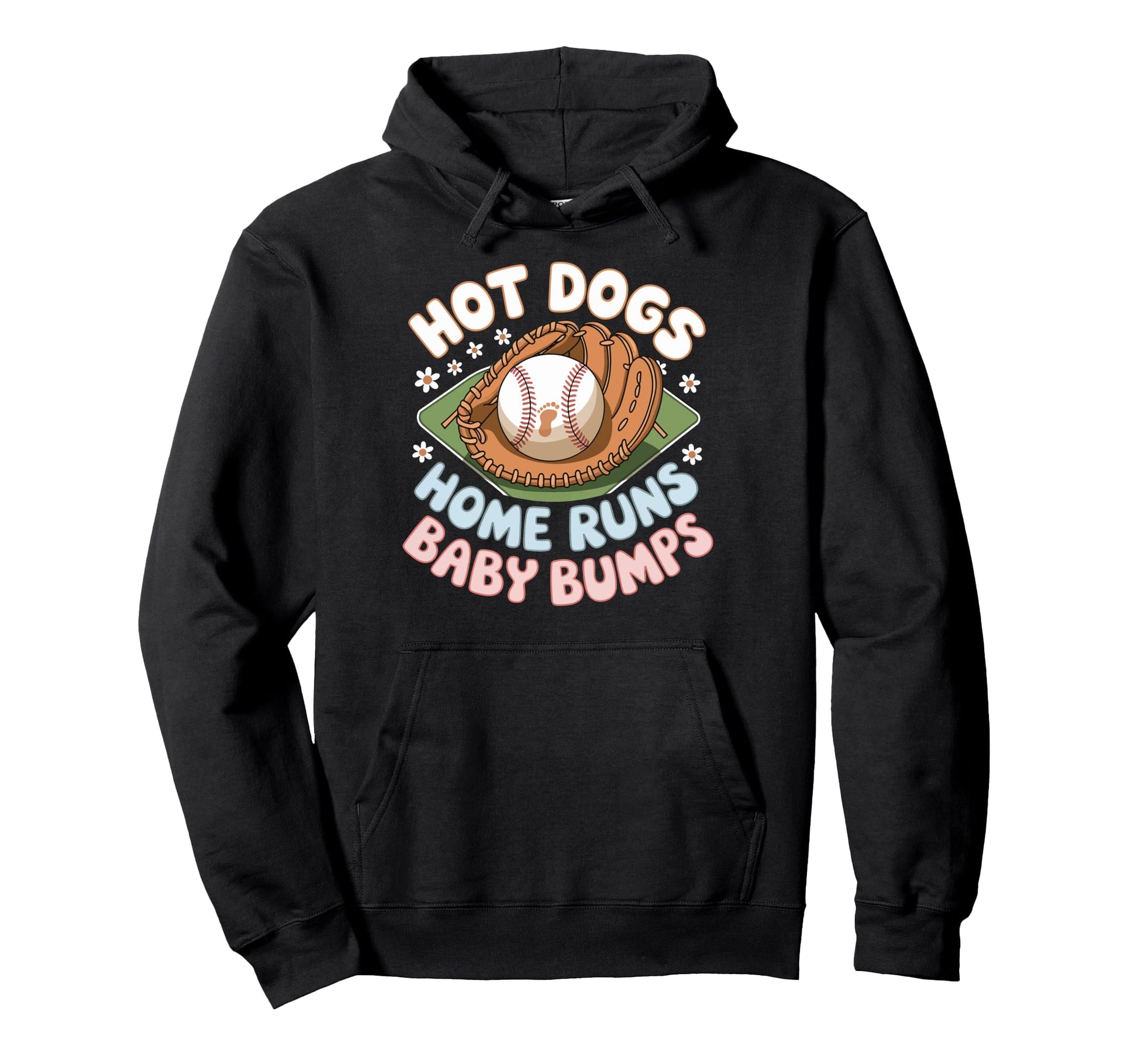 Hot Dogs Home Runs Bumps Hoodie - Trendy Graphic for Adults - T-Shirt, Sweatshirt, Hoodie