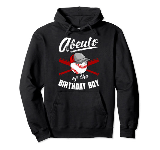 Abuelo Birthday Baseball Bday Party Hoodie - Graphic Print for Adults - T-Shirt, Sweatshirt, Hoodie