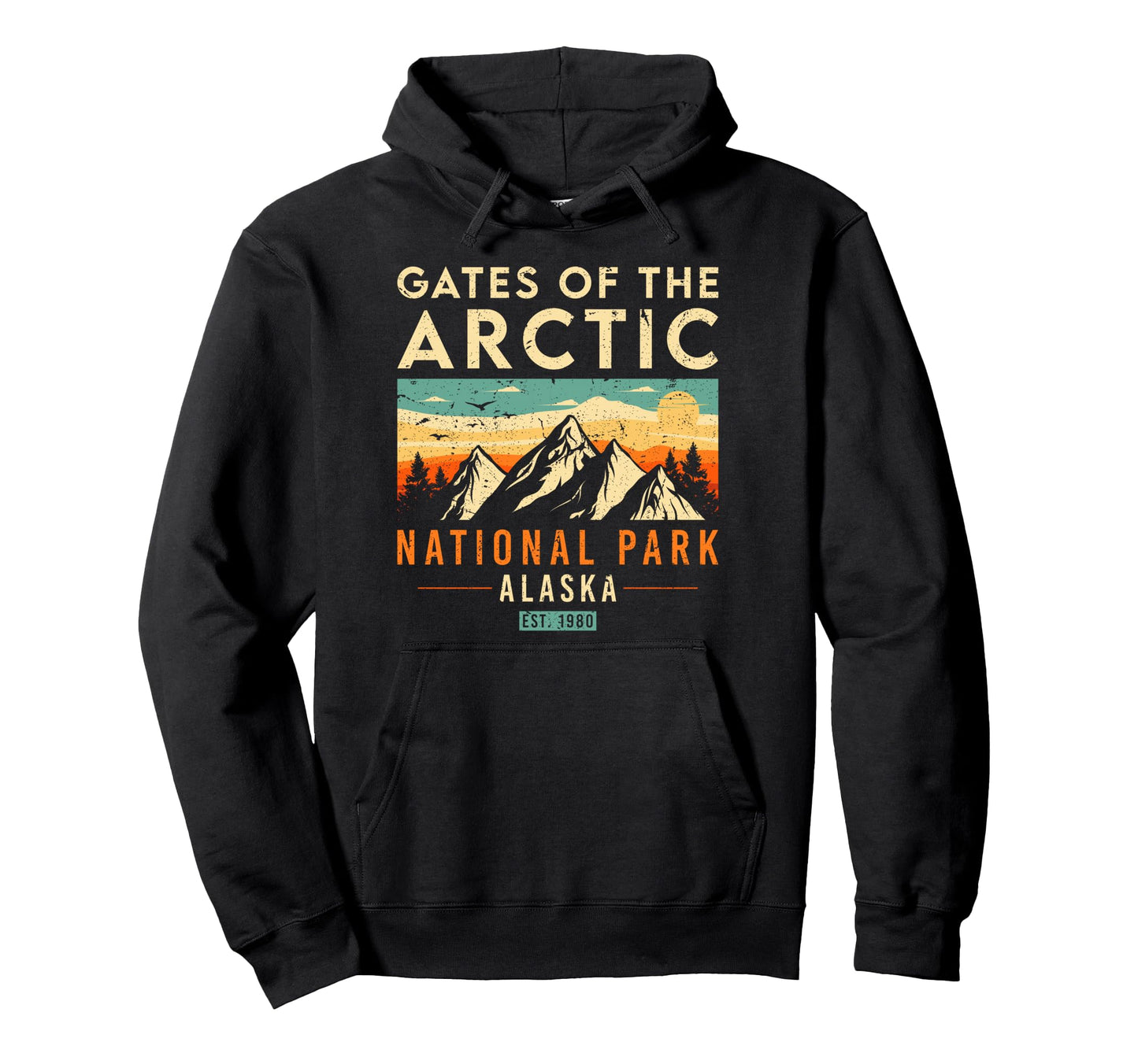 Gates Arctic Est 1980 Alaska National Hoodie - Novelty Apparel Men Women - T-Shirt, Sweatshirt, Hoodie