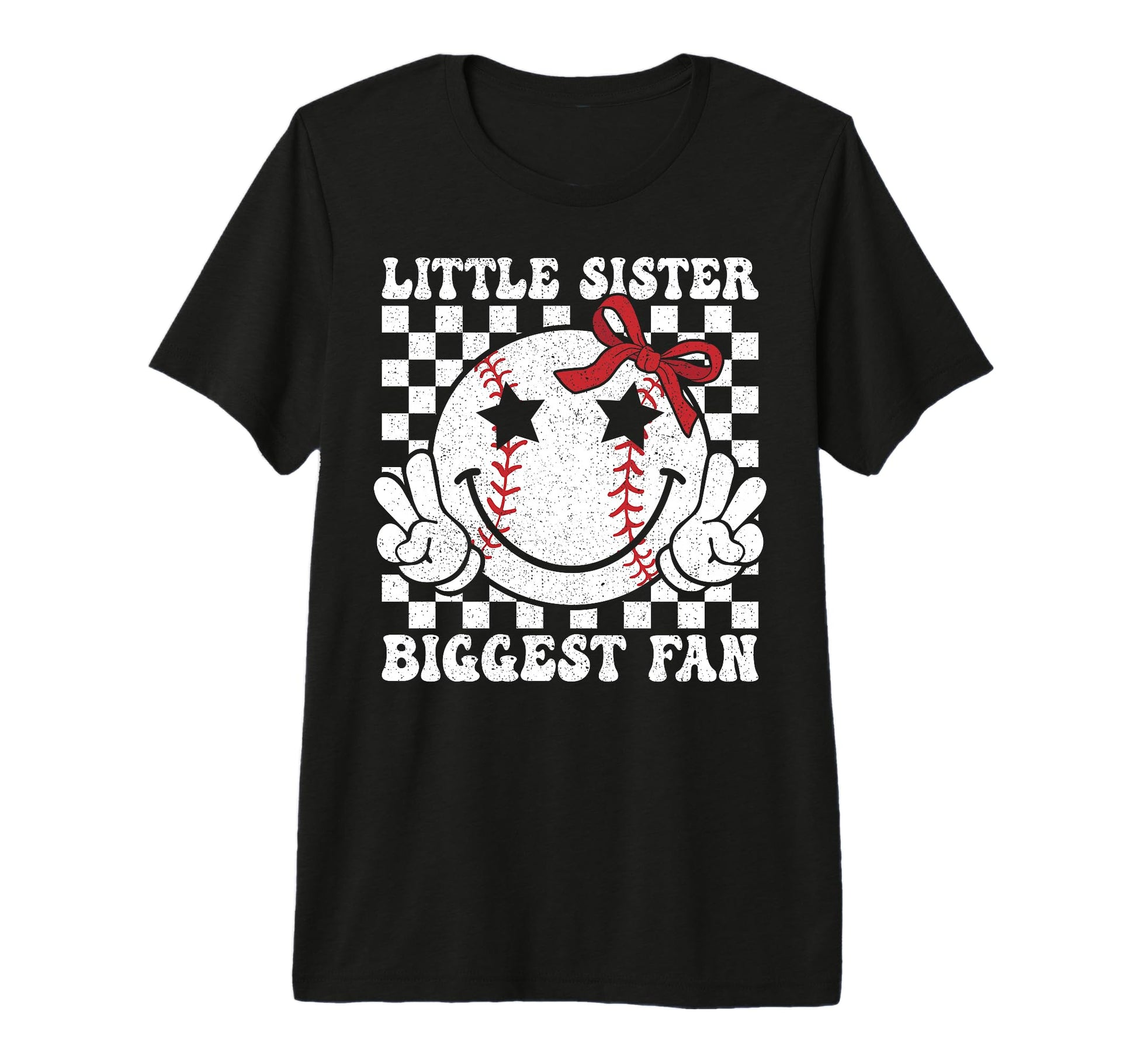 Baseball Little Sister Biggest Fan T-Shirt - Streetwear Style for Adults - T-Shirt, Sweatshirt, Hoodie