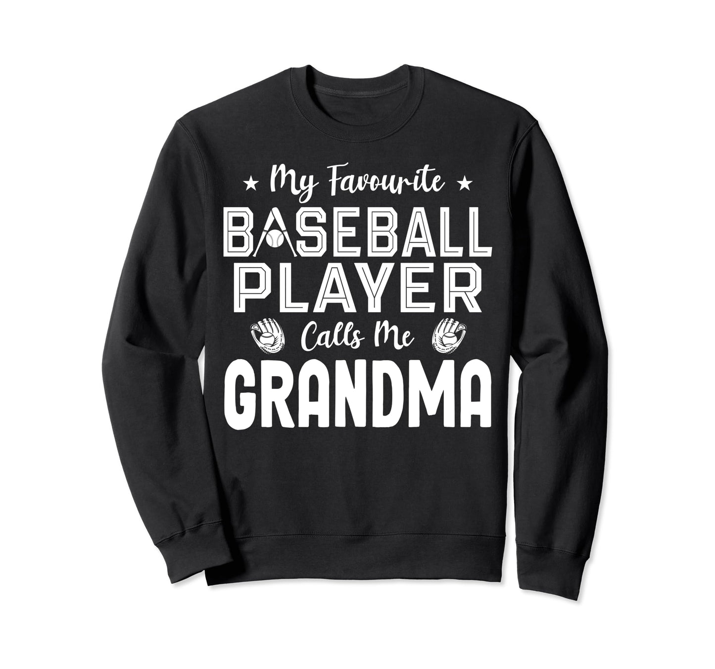 Grandma Baseball Player Baseball Sweatshirt - Graphic Print Men Women - T-Shirt, Sweatshirt, Hoodie