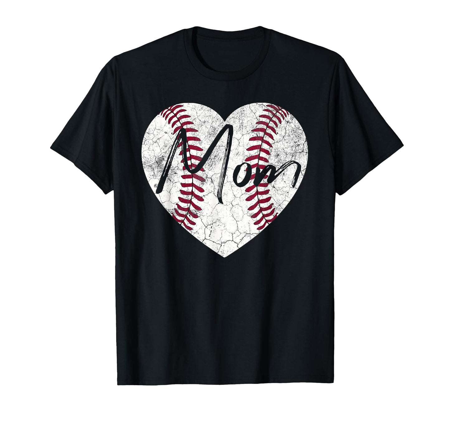 Softball Baseball T Ball Heart Mom Womens T-Shirt - Unique Graphic Unisex - T-Shirt, Sweatshirt, Hoodie