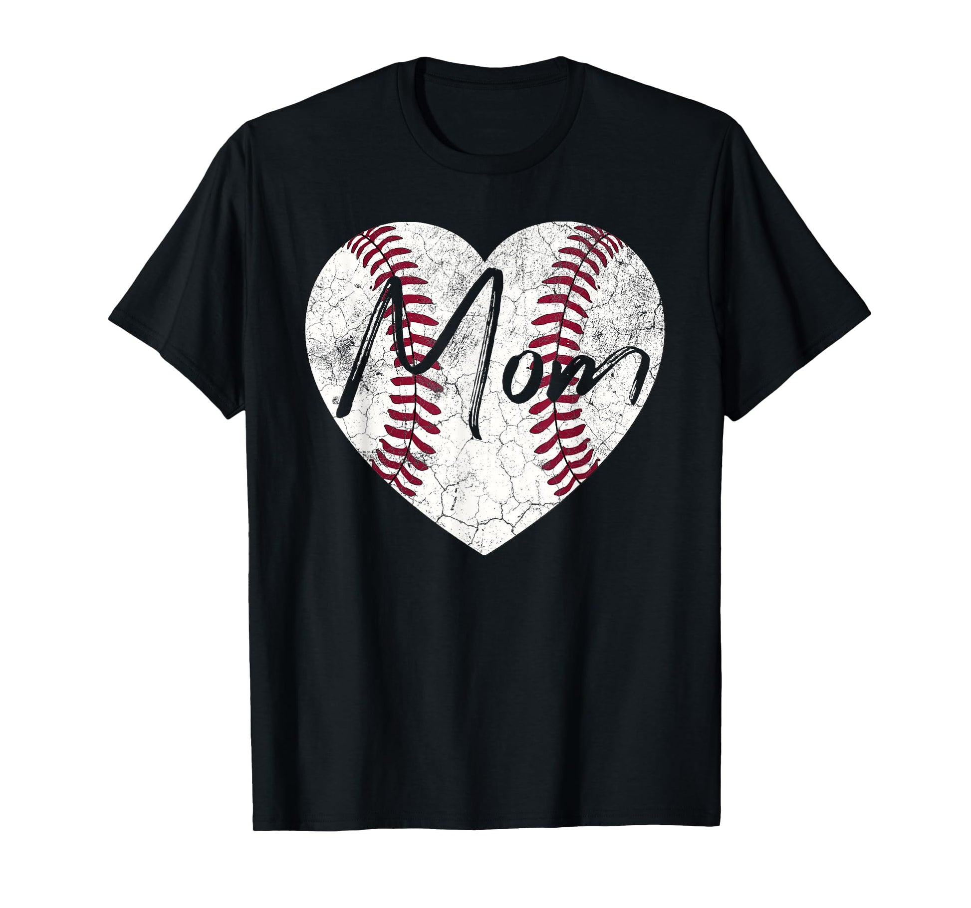 Softball Baseball T Ball Heart Mom Womens T-Shirt - Unique Graphic Unisex - T-Shirt, Sweatshirt, Hoodie