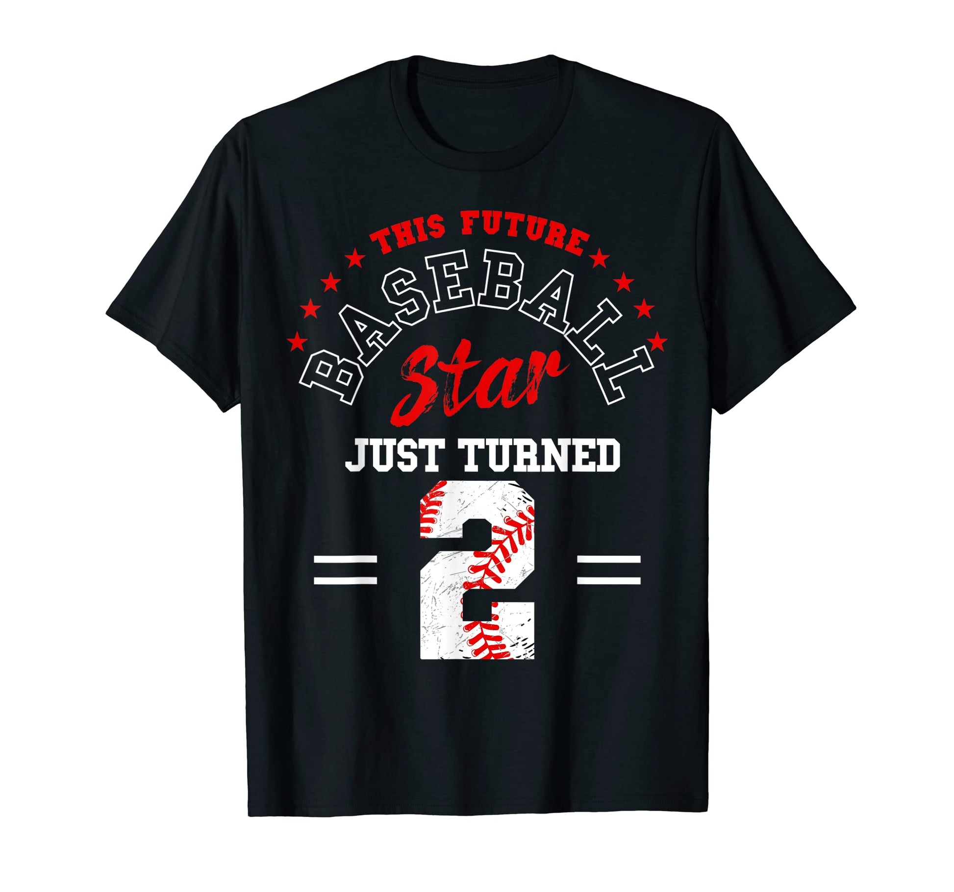Future Baseball Star Just Turned 2 T-Shirt - Novelty Apparel Men Women - T-Shirt, Sweatshirt, Hoodie