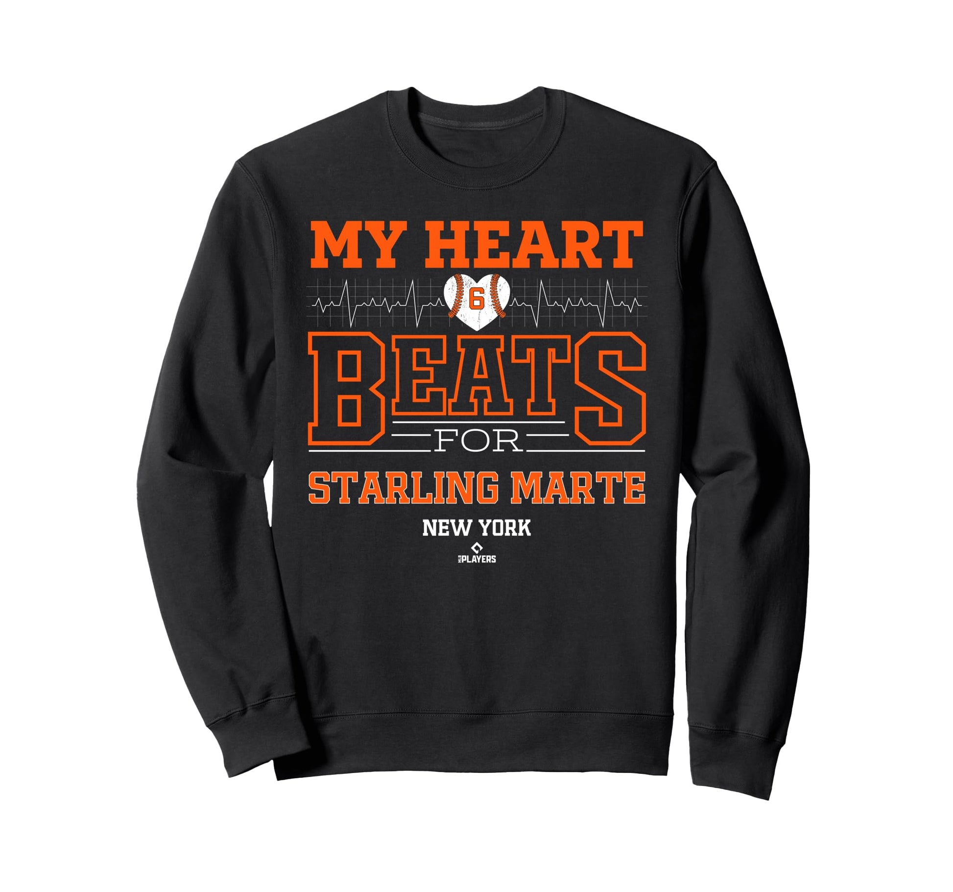 My Heart Beats Starling Marte New York Sweatshirt - Novelty Apparel Unisex - T-Shirt, Sweatshirt, Hoodie
