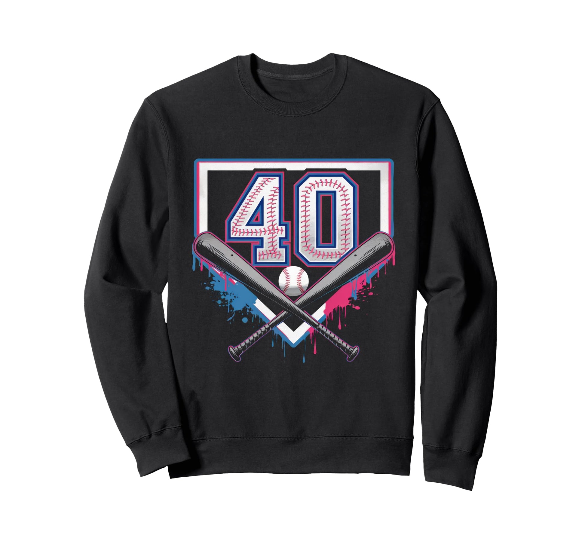40Th Birthday Baseball Home Sweatshirt - Casual Everyday Wear Men Women - T-Shirt, Sweatshirt, Hoodie