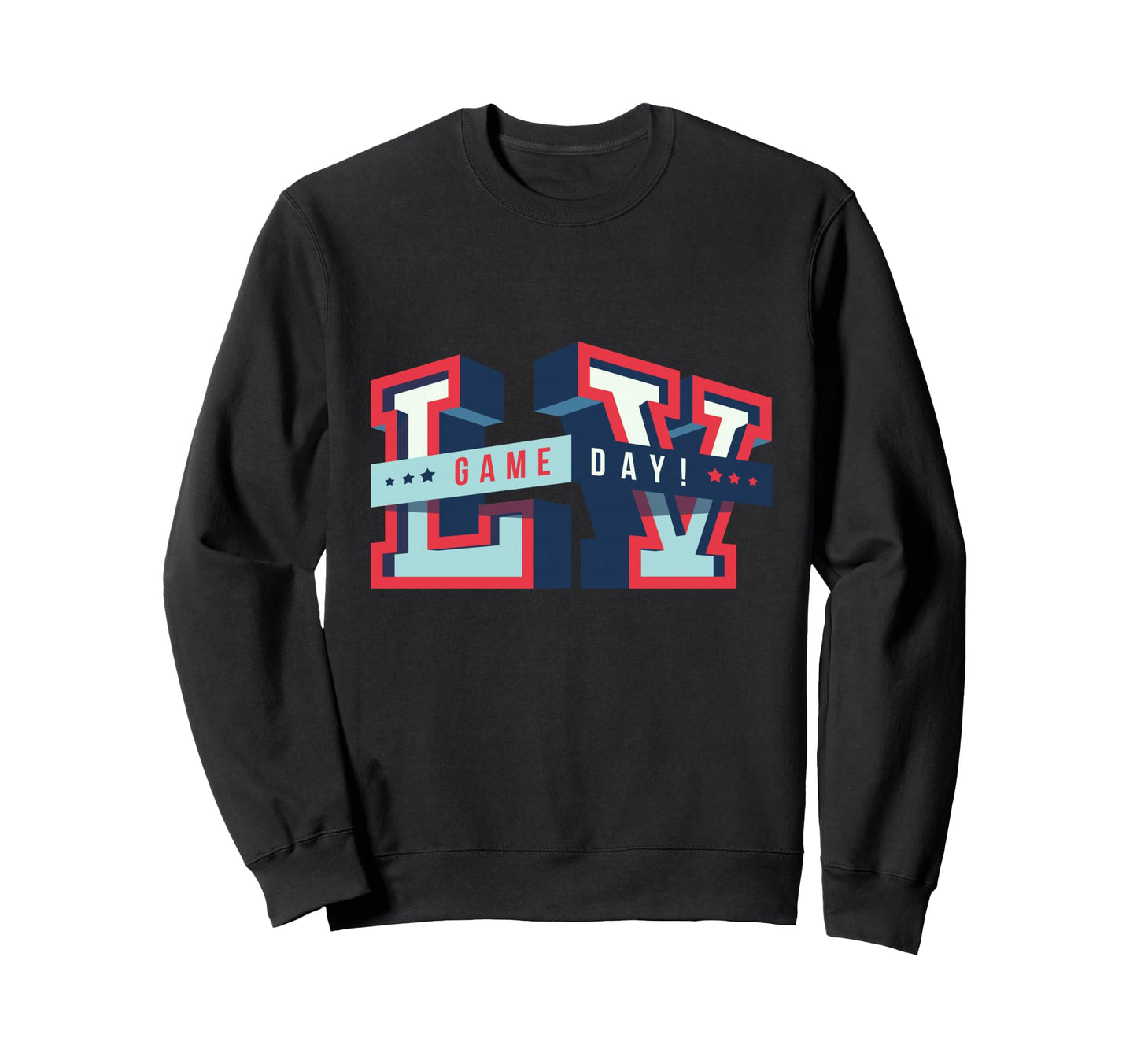 Lv Game Day Sports Typography Sweatshirt - Custom Art Print Men Women - T-Shirt, Sweatshirt, Hoodie