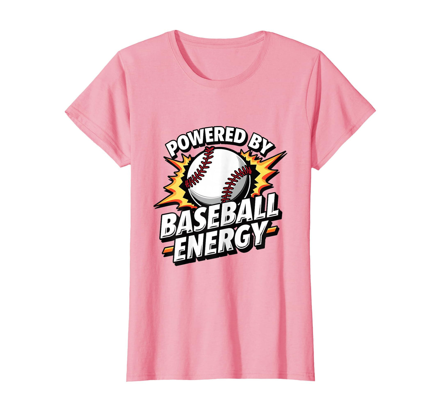 Powered Baseball Energy Sports T-Shirt - Custom Art Print Men Women - T-Shirt, Sweatshirt, Hoodie