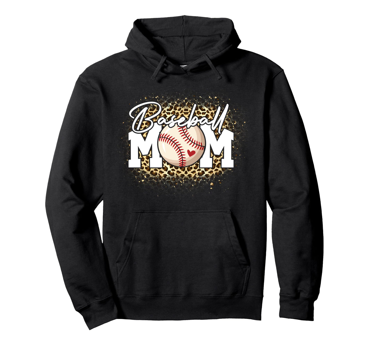 Bleached Baseball Mom Leopard Baseball Hoodie - Streetwear Style Unisex - T-Shirt, Sweatshirt, Hoodie