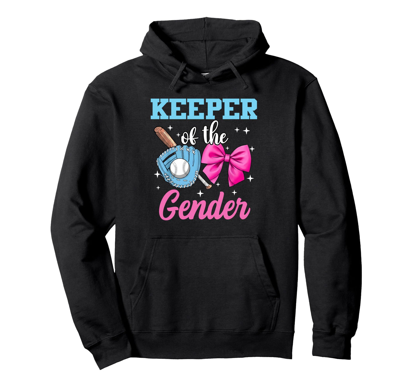 Baseball Or Bows Gender Reveal Keeper Gender Hoodie - Trendy Graphic Unisex - T-Shirt, Sweatshirt, Hoodie