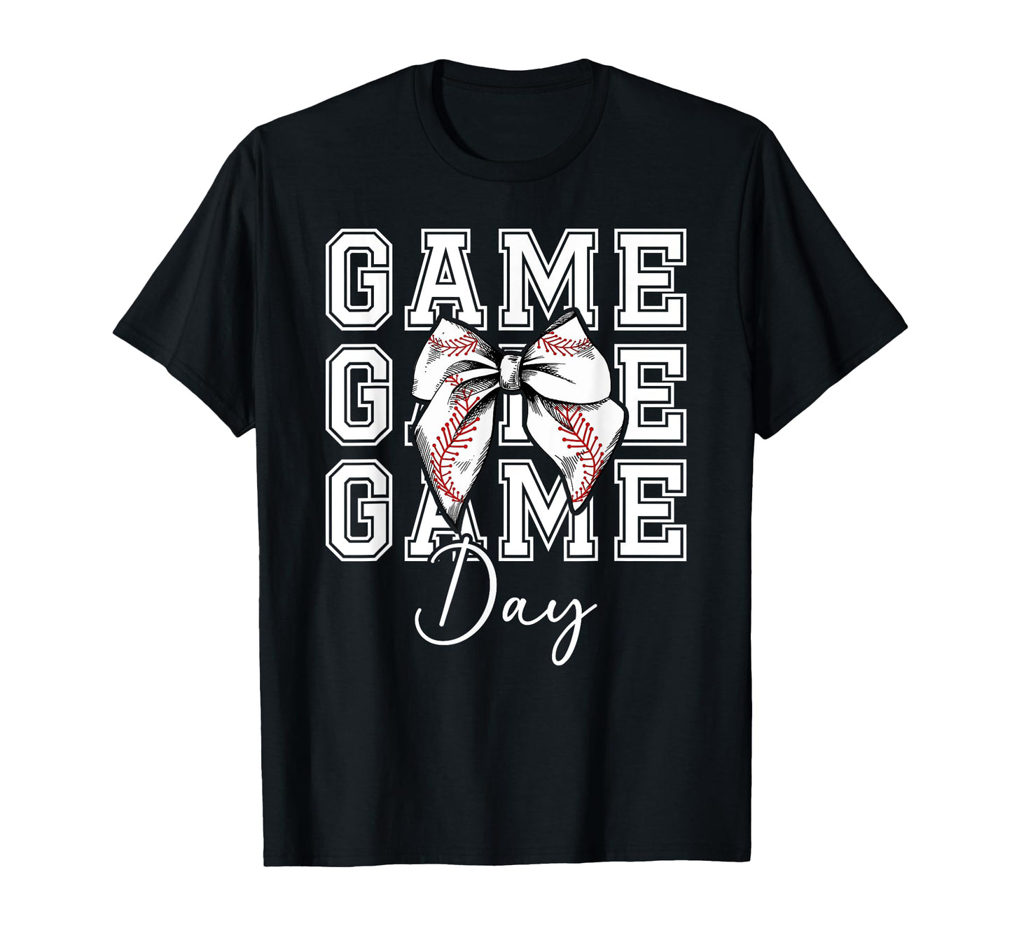 Game Day Baseball Coquette Baseball T-Shirt - Trendy Graphic Men Women - T-Shirt, Sweatshirt, Hoodie