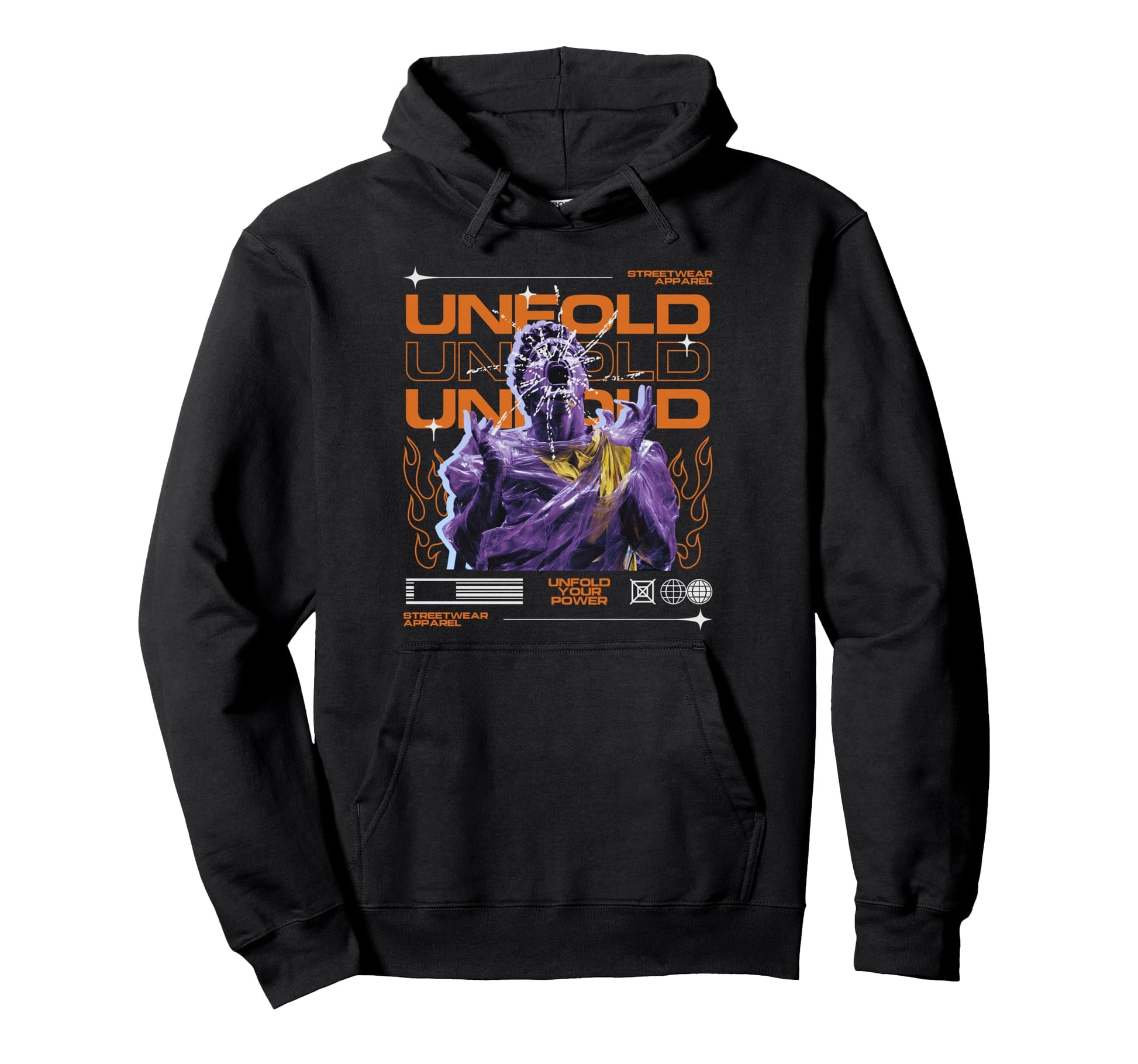 Y2K Unfold Your Power Bold Urban Hoodie - Casual Everyday Wear Unisex - T-Shirt, Sweatshirt, Hoodie