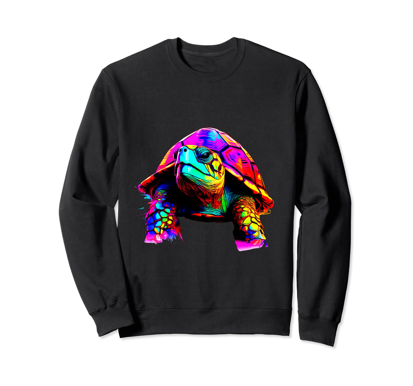 80S 90S Synthwave Turtle Tortoise Sweatshirt - Graphic Print for Adults - T-Shirt, Sweatshirt, Hoodie