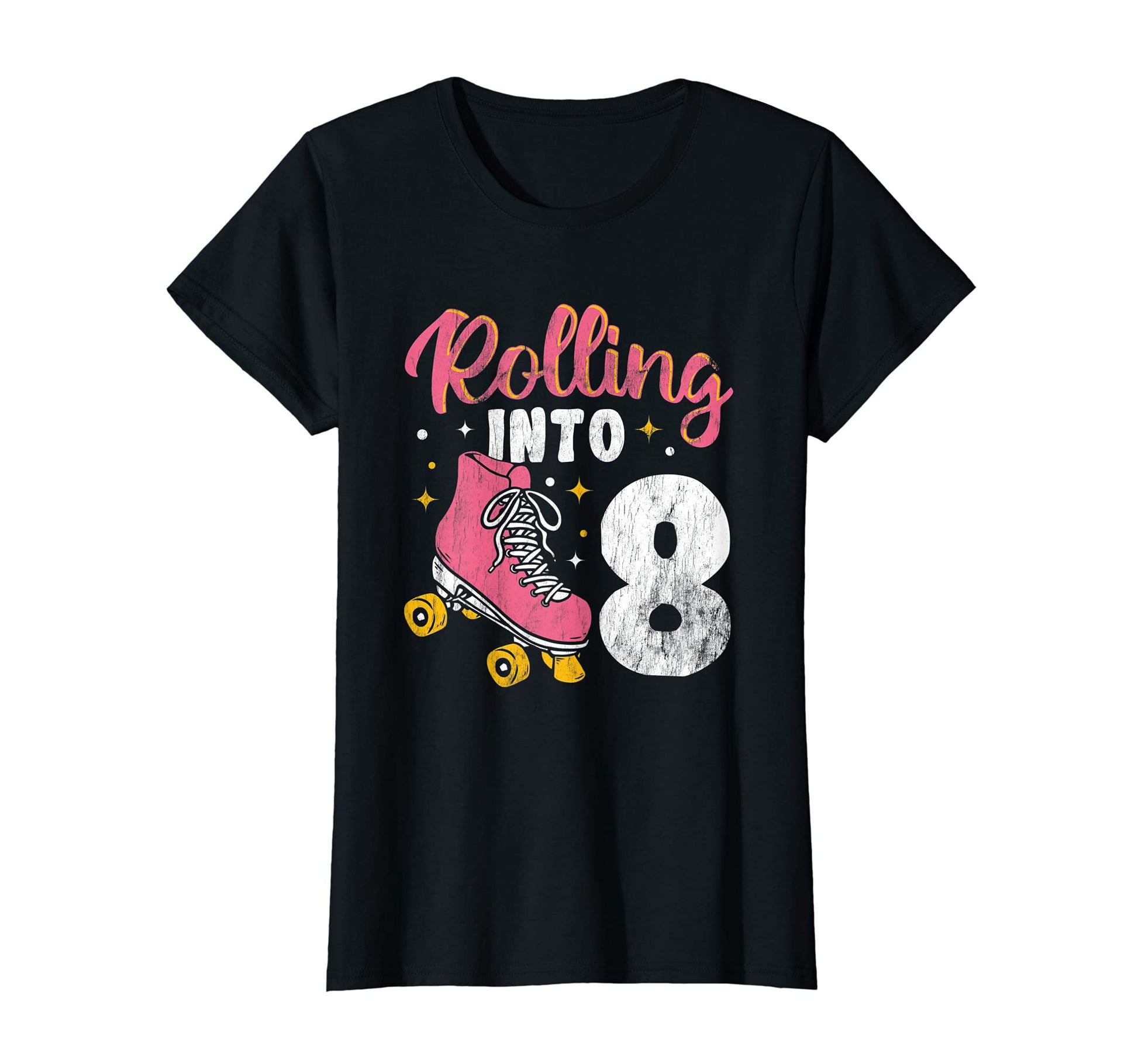 Rolling Into 8 Skating Roller Derby T-Shirt - Graphic Print Men Women - T-Shirt, Sweatshirt, Hoodie